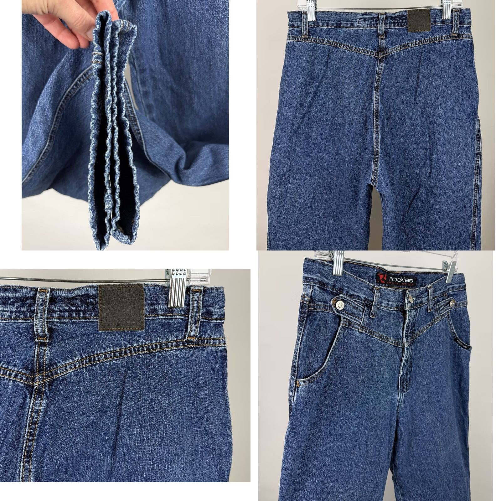 Vintage VINTAGE Rockies Jeans Womens 31x29 ACTUAL Relaxed High Rise 90s Cowboy Western Denim Jeans Women Size 24" / US 00 / IT 34 - 8 Thumbnail