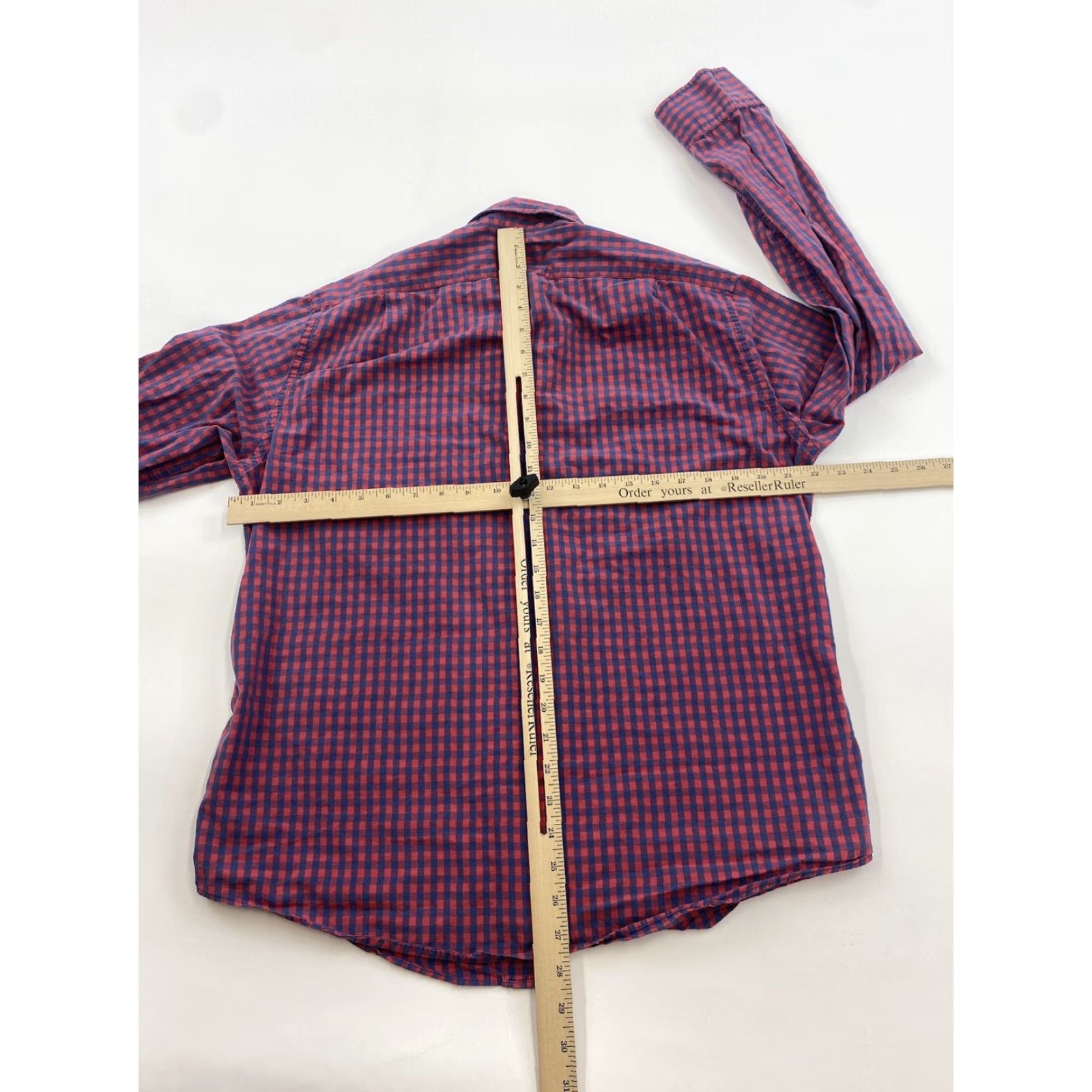 J.Crew J.CREW Button-Down Shirt Men Large Slim Fit Plaid Long Sleeve Blue Cotton Button-Up Shirt Mens Regular L Size US L / EU 52-54 / 3 - 3 Thumbnail