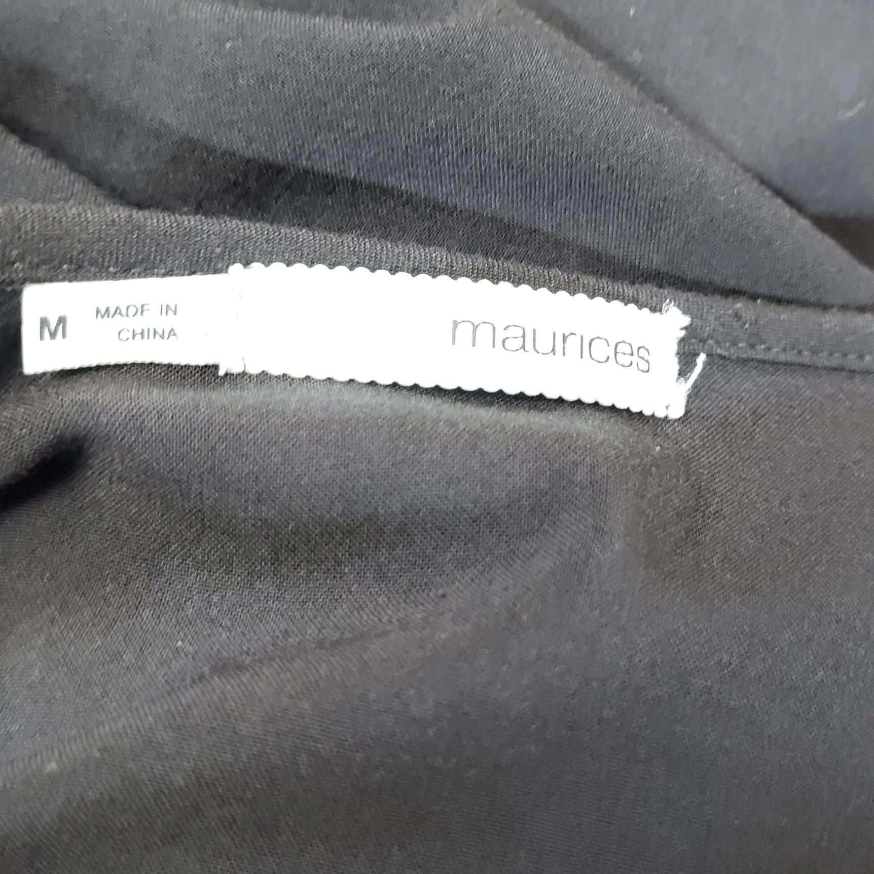 Vintage Maurices Button Front Top Women Size M Roll Tab Sleeve Pocket Black Size M / US 6-8 / IT 42-44 - 5 Thumbnail