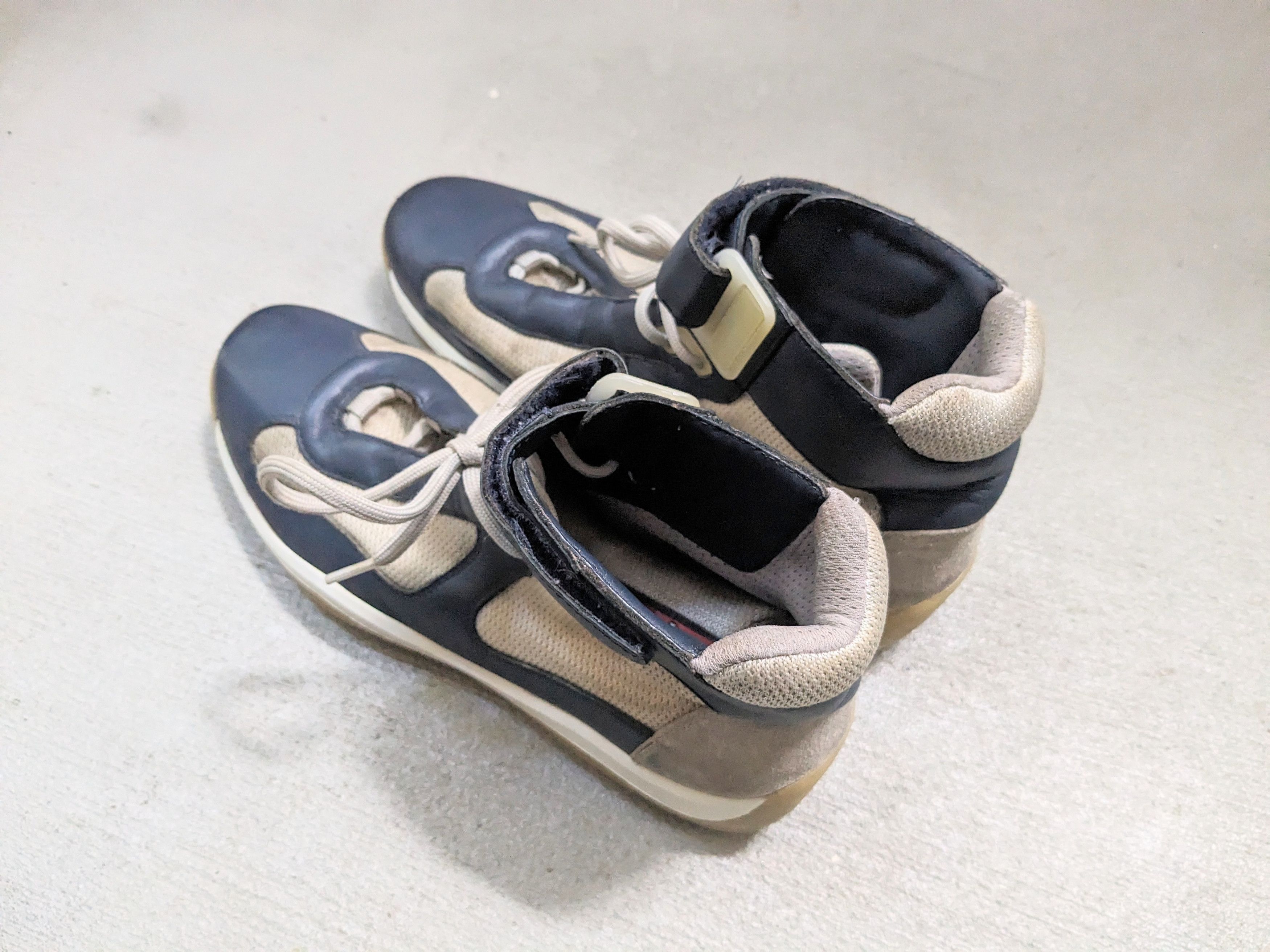 Prada Prada America's Cup Sneakers Navy Blue High 9.5 Leather Size US 9.5 / EU 42-43 - 14 Thumbnail