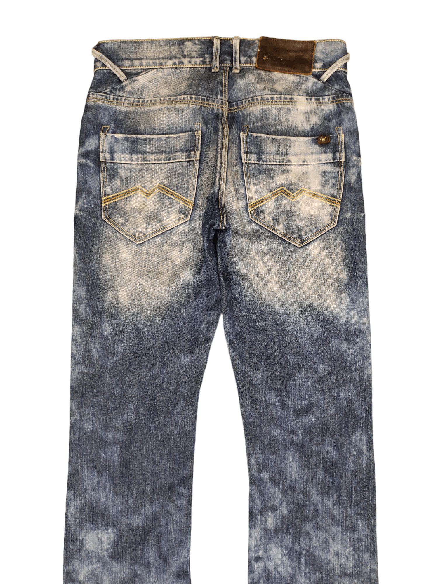 GOSTAR DE FUGA Vintage Y2k Mustang Clawmark Faded Denim Pants Size US 31 - 11 Thumbnail