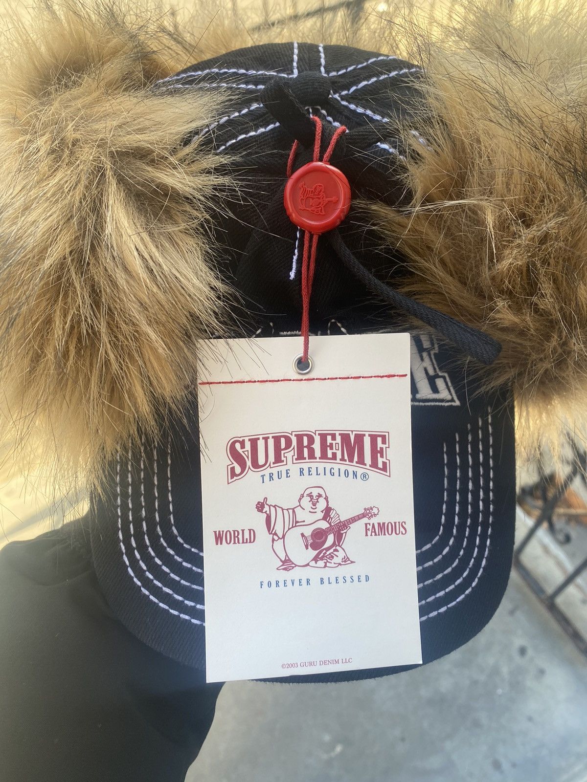 Supreme Supreme True Religion Earflap 5 Panel black S/M | Grailed