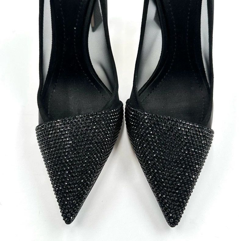 Dior Dior Black High Heels with Rhinestones-2505 Size US 5 / IT 35 - 4 Thumbnail
