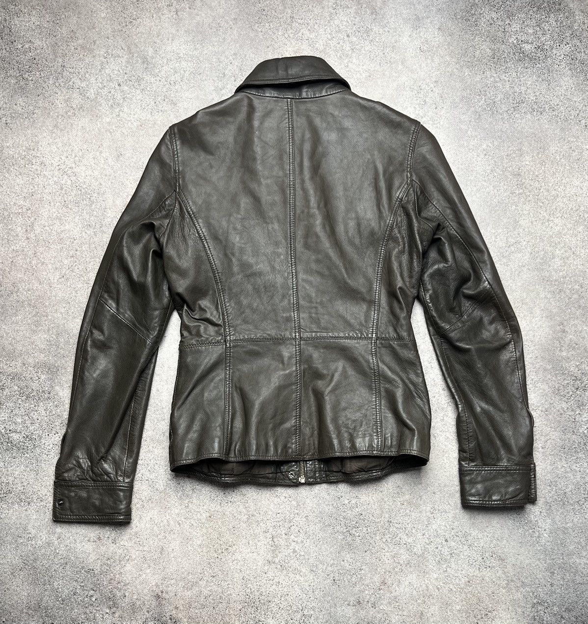 Naf Naf vintage multipocket leather jacket