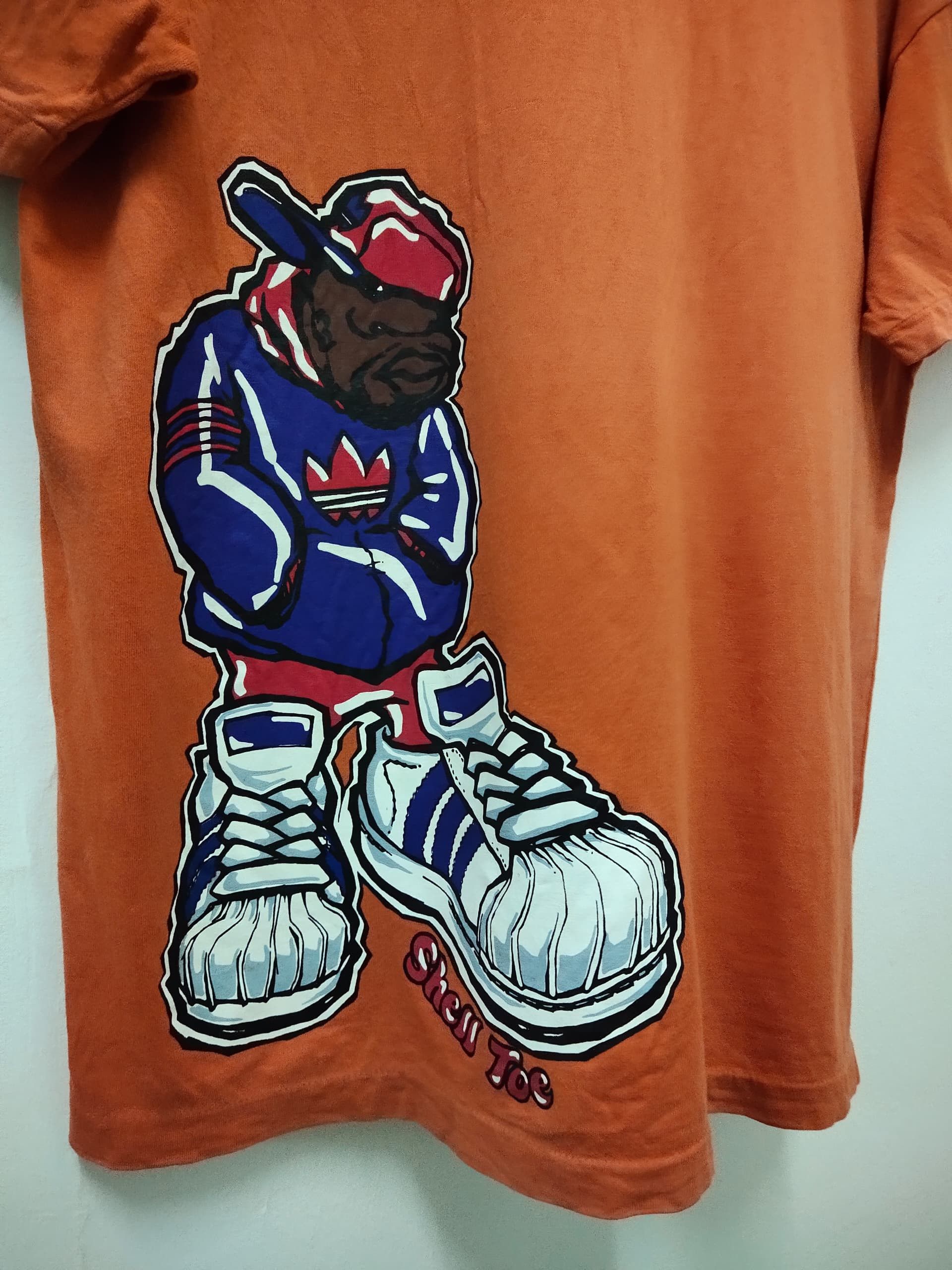 Adidas Vintage 90s Adidas Shell Toe hip hop dj rave skate tees Size US M / EU 48-50 / 2 - 7 Thumbnail