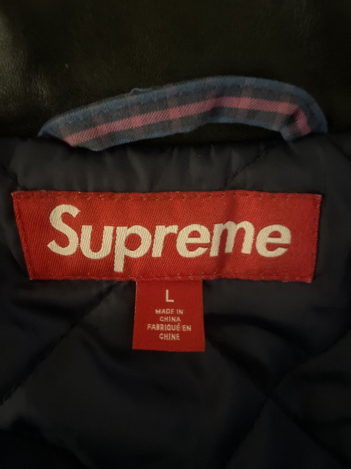Supreme Supreme Leather Collar Utility Jacket Plaid FW23 Size US L / EU 52-54 / 3 - 4 Thumbnail