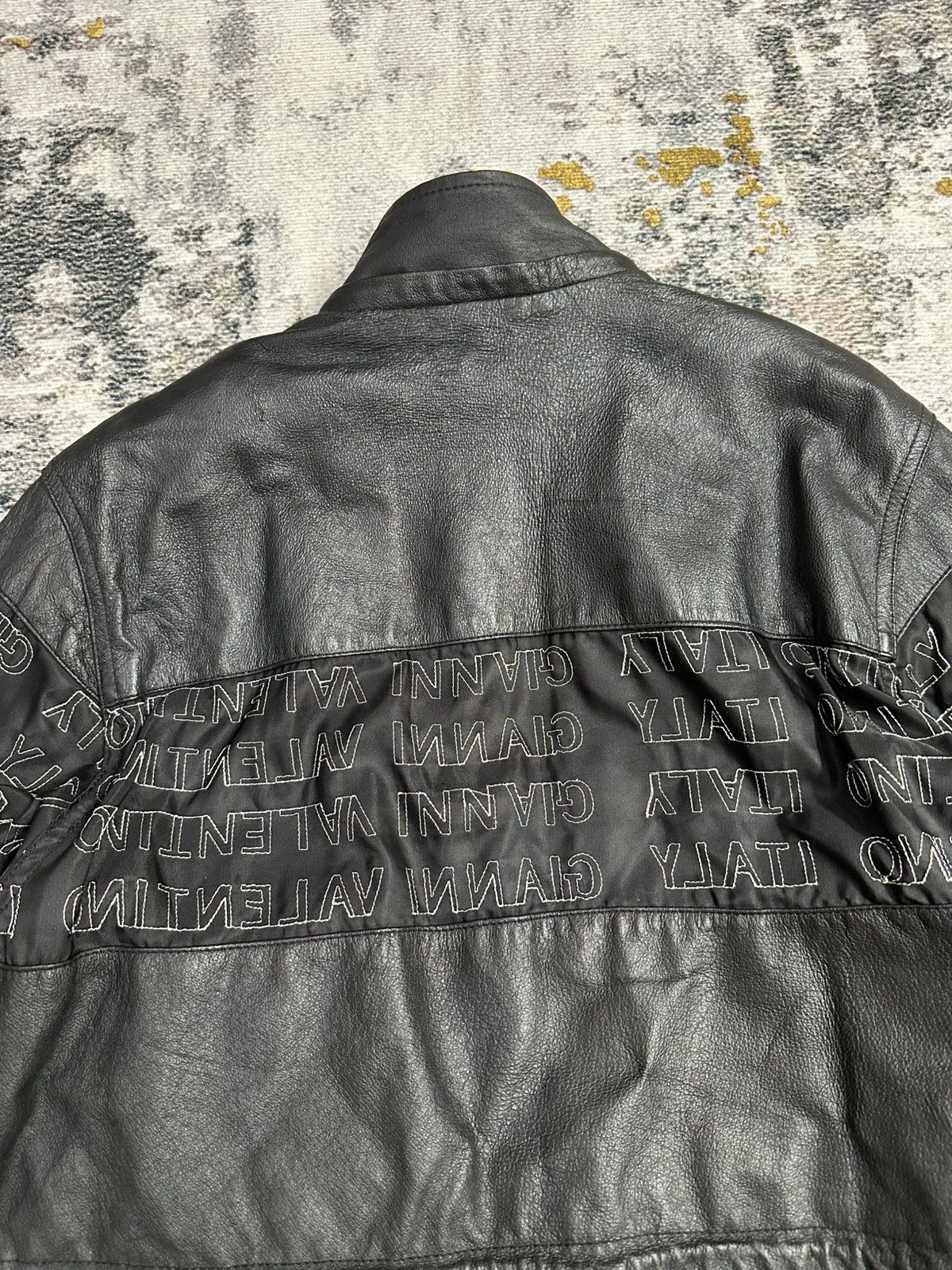 Gianni Valentino Gianni Valentino Spellout Leather Jacket Size US M / EU 48-50 / 2 - 13 Thumbnail