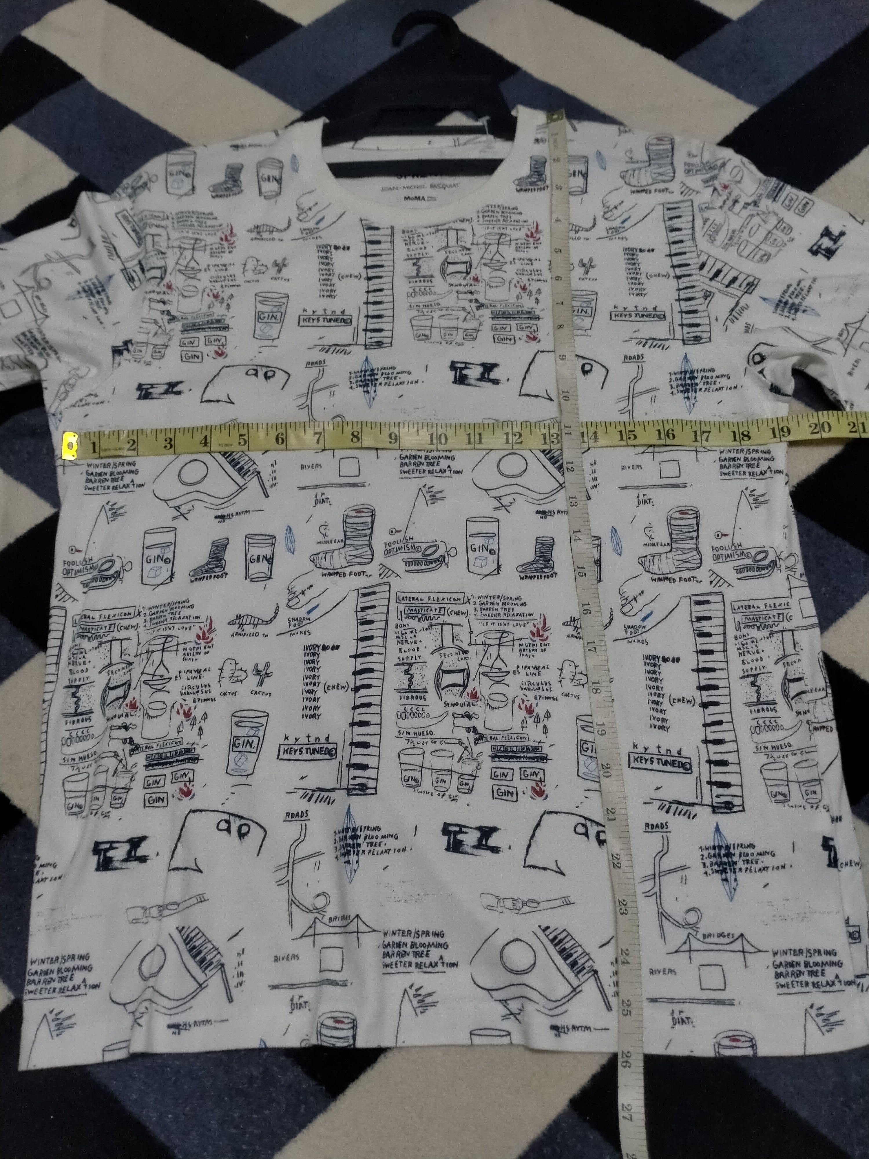 Japanese Brand × Jean-Michel Basquiat Jean Michael basquit X Uniqlo FULLPRINT t-shirt Size US M / EU 48-50 / 2 - 9 Thumbnail