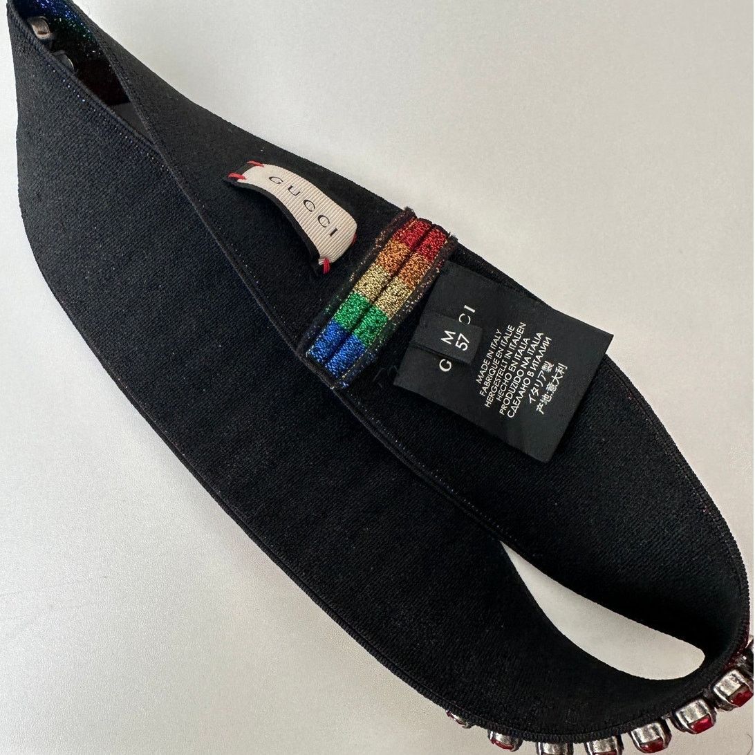 Gucci Gucci Multicolor Rhinestone Rainbow Stretch Headband Size ONE SIZE - 12 Thumbnail