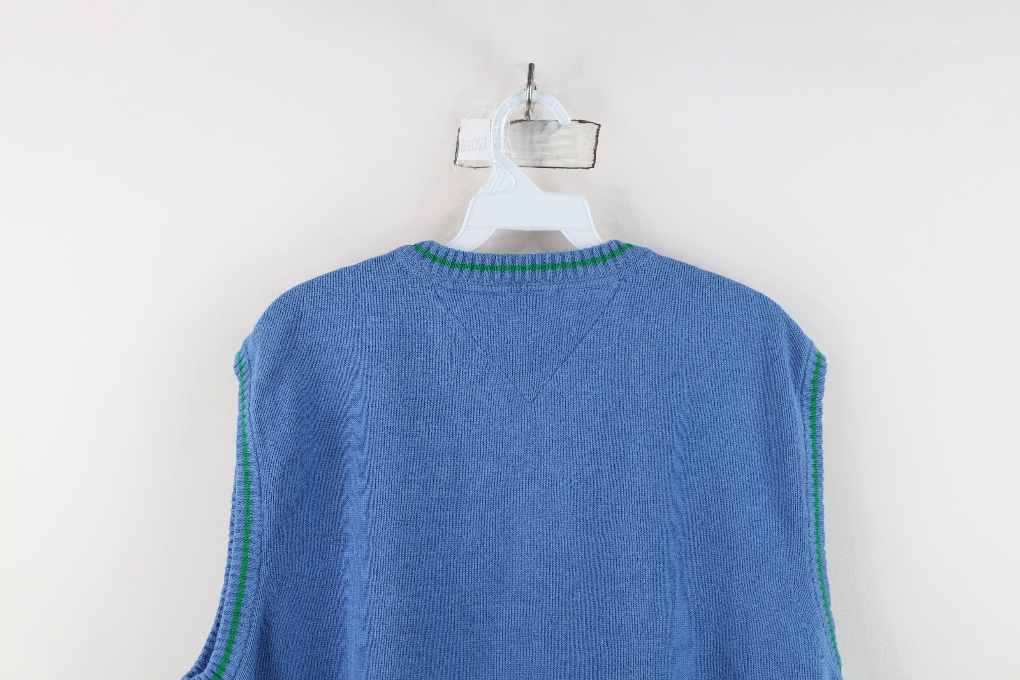 Tommy Hilfiger Vintage Tommy Hilfiger Ribbed Knit Sweater Vest Light Blue Size US XL / EU 56 / 4 - 11 Thumbnail