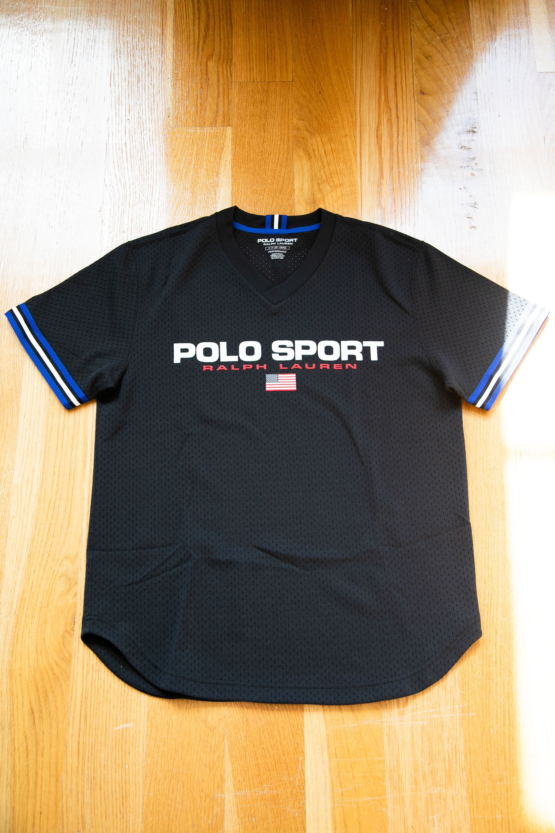 Polo Ralph Lauren Polo Sport Mesh Jersey (Small) - Black | Grailed