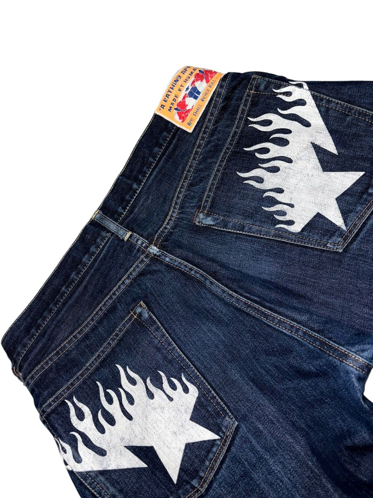 Bape 32 Nigo Era Bape Star Jeans Bapesta Logo Denim Human Made m Size US 32 / EU 48 - 3 Thumbnail