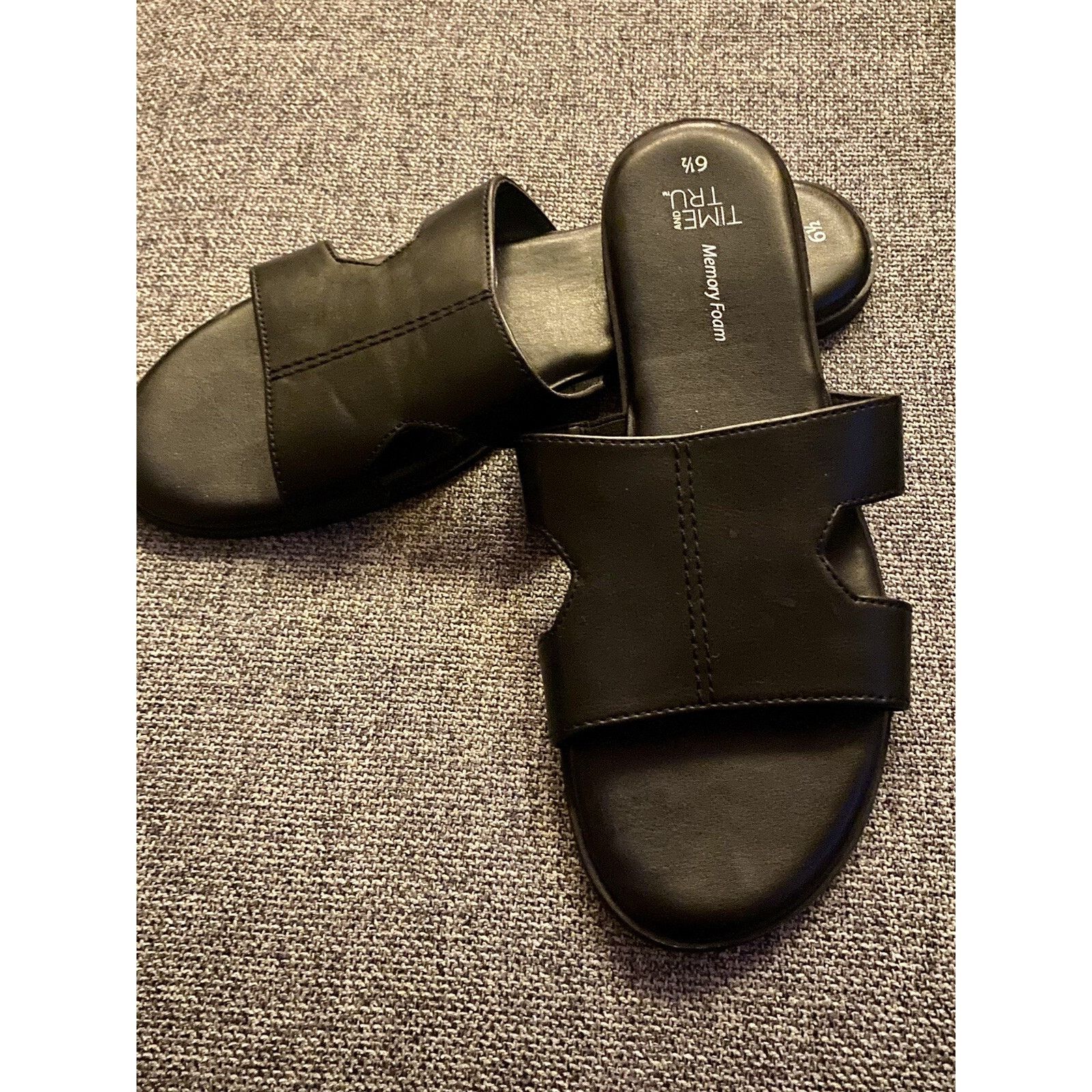 & Other Stories Women’s 6.5 Black sandals Slip On Open Toe Vegan Memory Foam Size US 6.5 / IT 36.5 - 1 Thumbnail