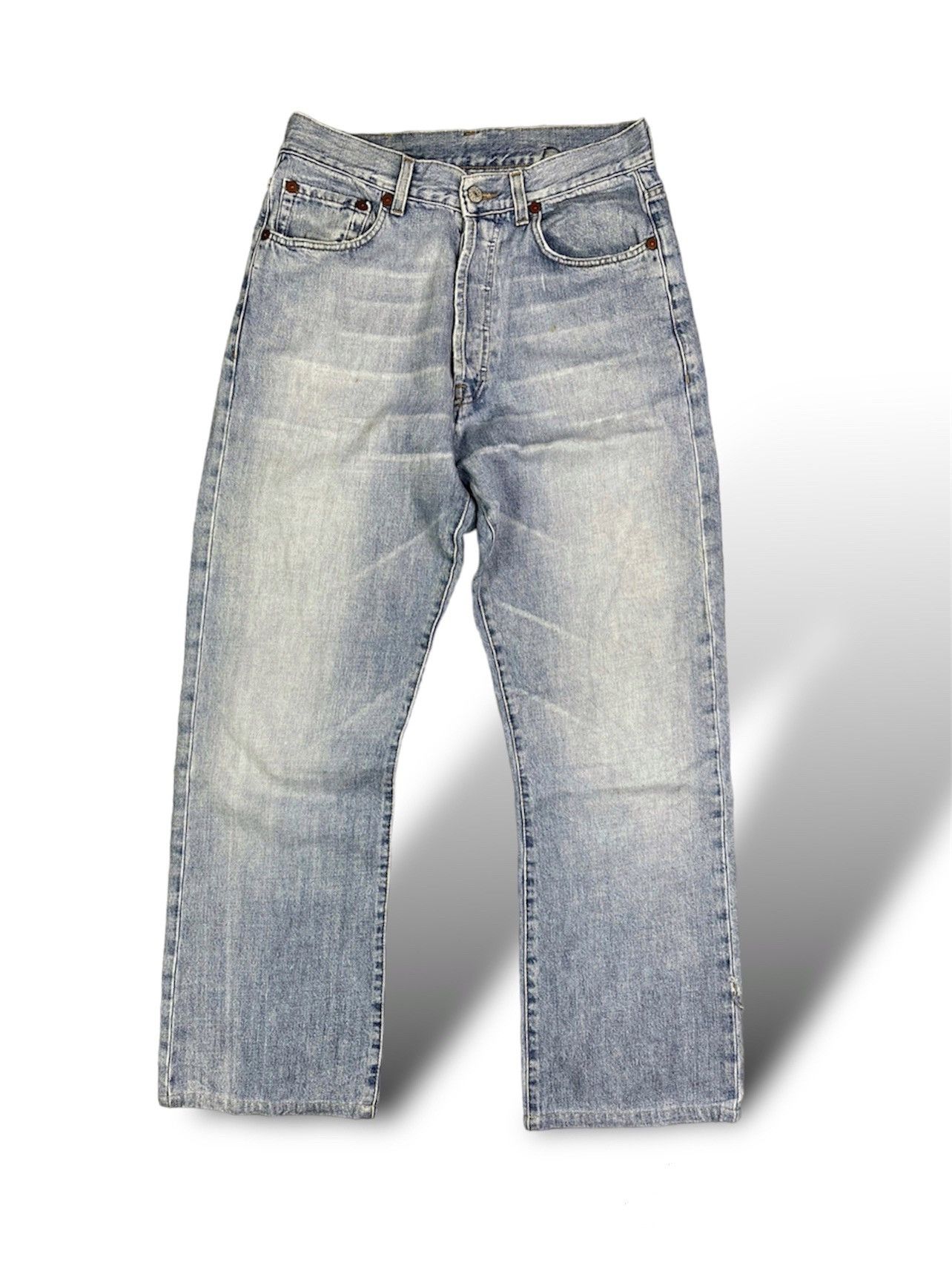 Vintage Gucci Back Buckle Distressed Denim Size US 30 / EU 46 - 1 Thumbnail