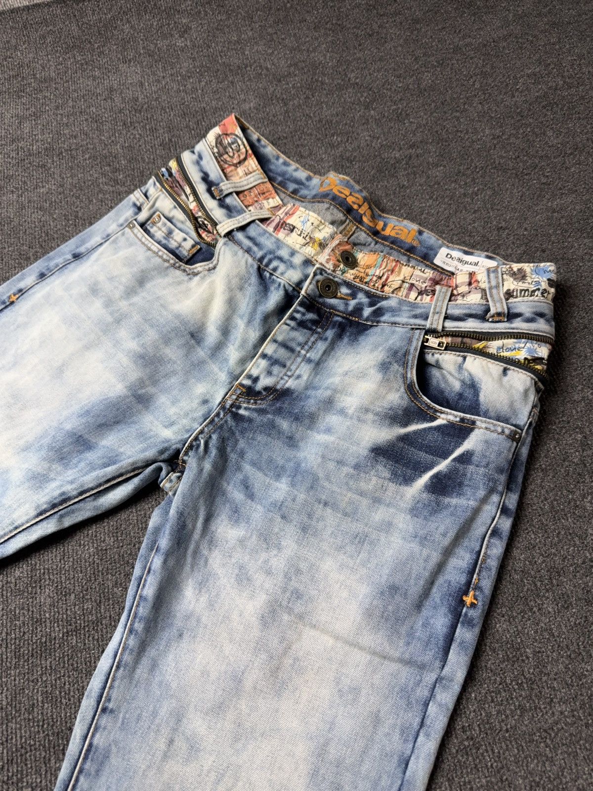 Desigual Y2k Vintage 00s Japanese Retro Desigual Waist Zip Denim Size US 34 / EU 50 - 5 Thumbnail