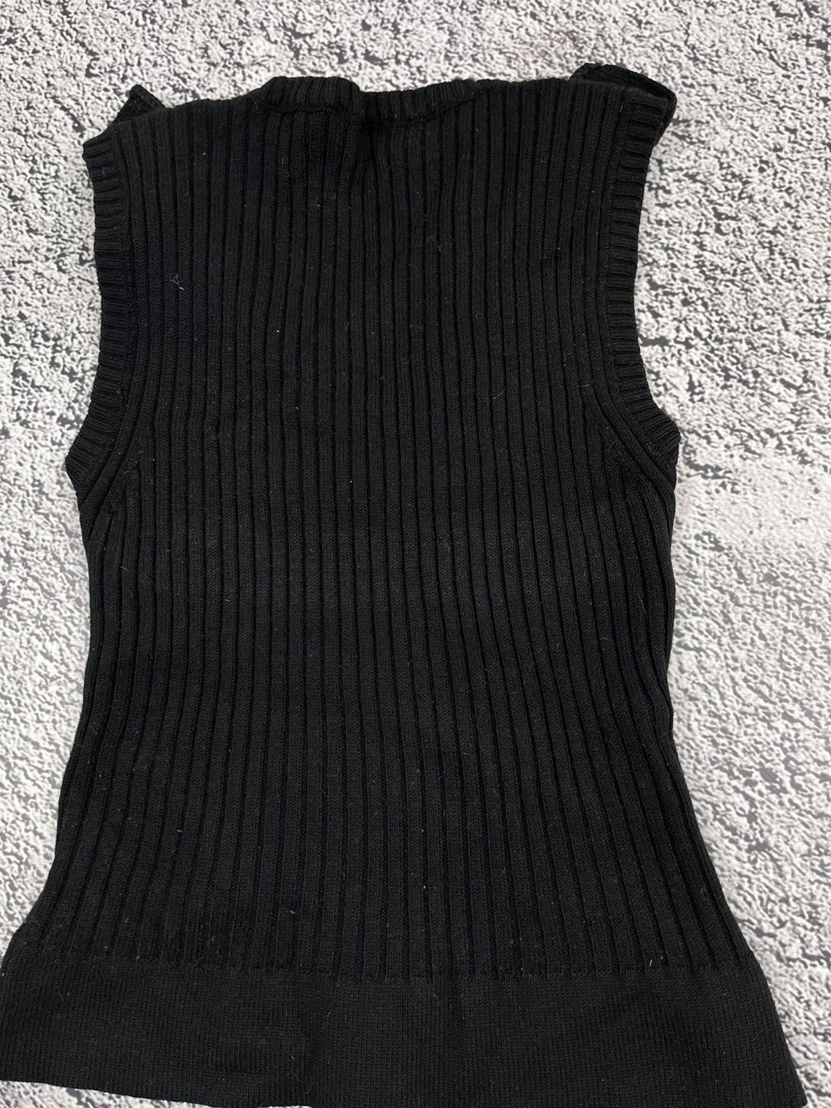 Elisa Cavaletti Vintage Elisa Cavaletti ribbed V Neck Avant Garde Vest Size S / US 4 / IT 40 - 4 Thumbnail