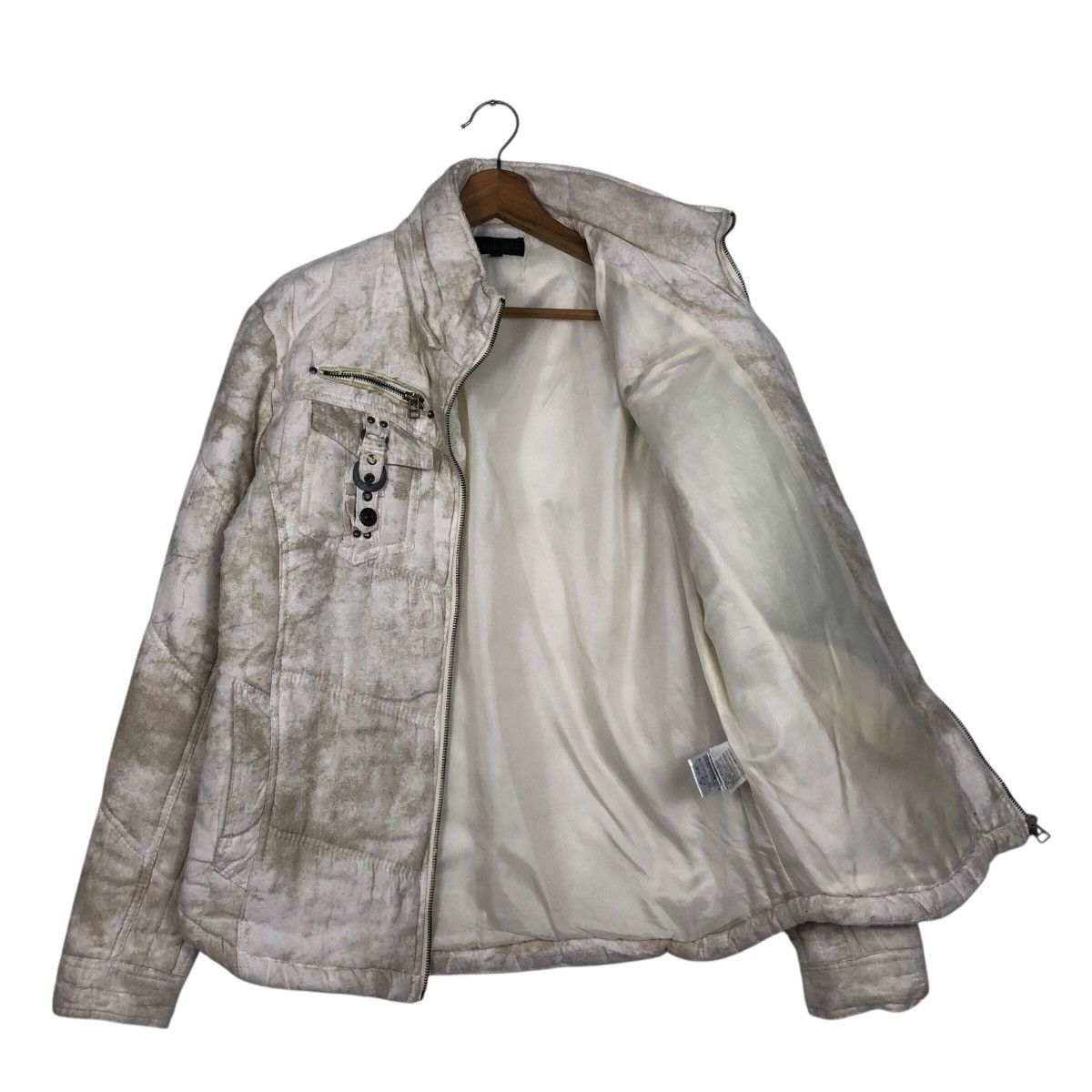 Japanese Brand in the Attic Tie-Dye Moto Jacket Zip Front Utility Pockets Size US L / EU 52-54 / 3 - 12 Thumbnail