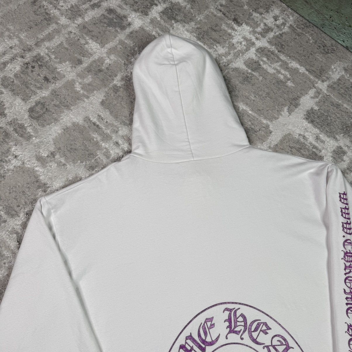 Chrome Hearts Purple glitter online exclusive horseshoe pullover hoodie Size US XXL / EU 58 / 5 - 9 Thumbnail