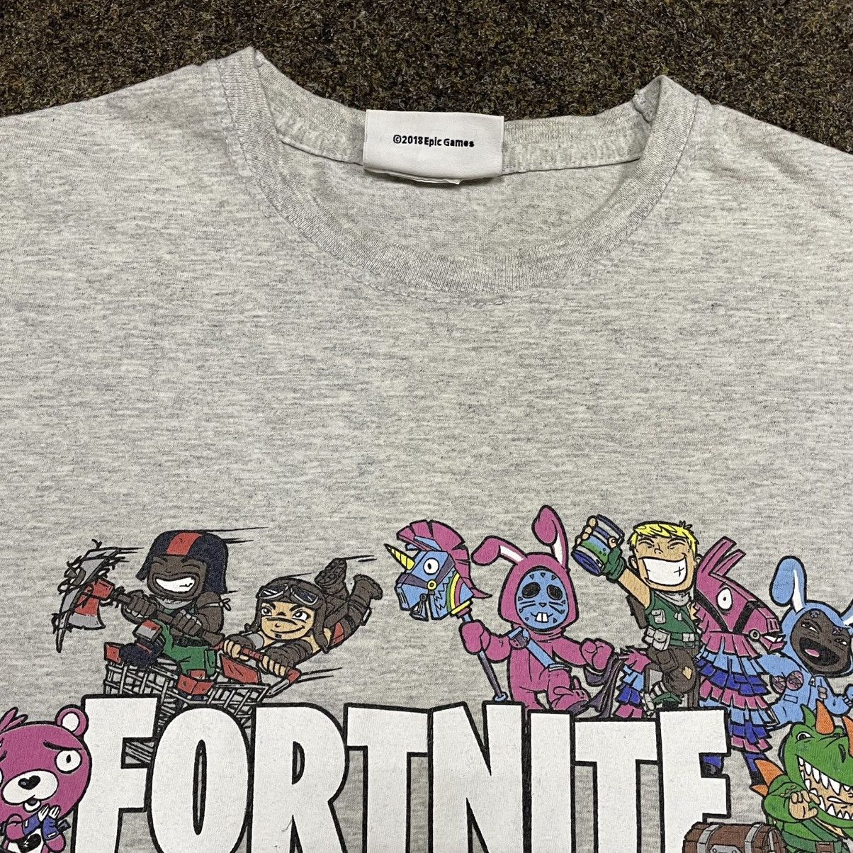 Vintage Y2K Fortnite Graphic Tee Video Game Streetwear Bleached S Size US S / EU 44-46 / 1 - 4 Thumbnail