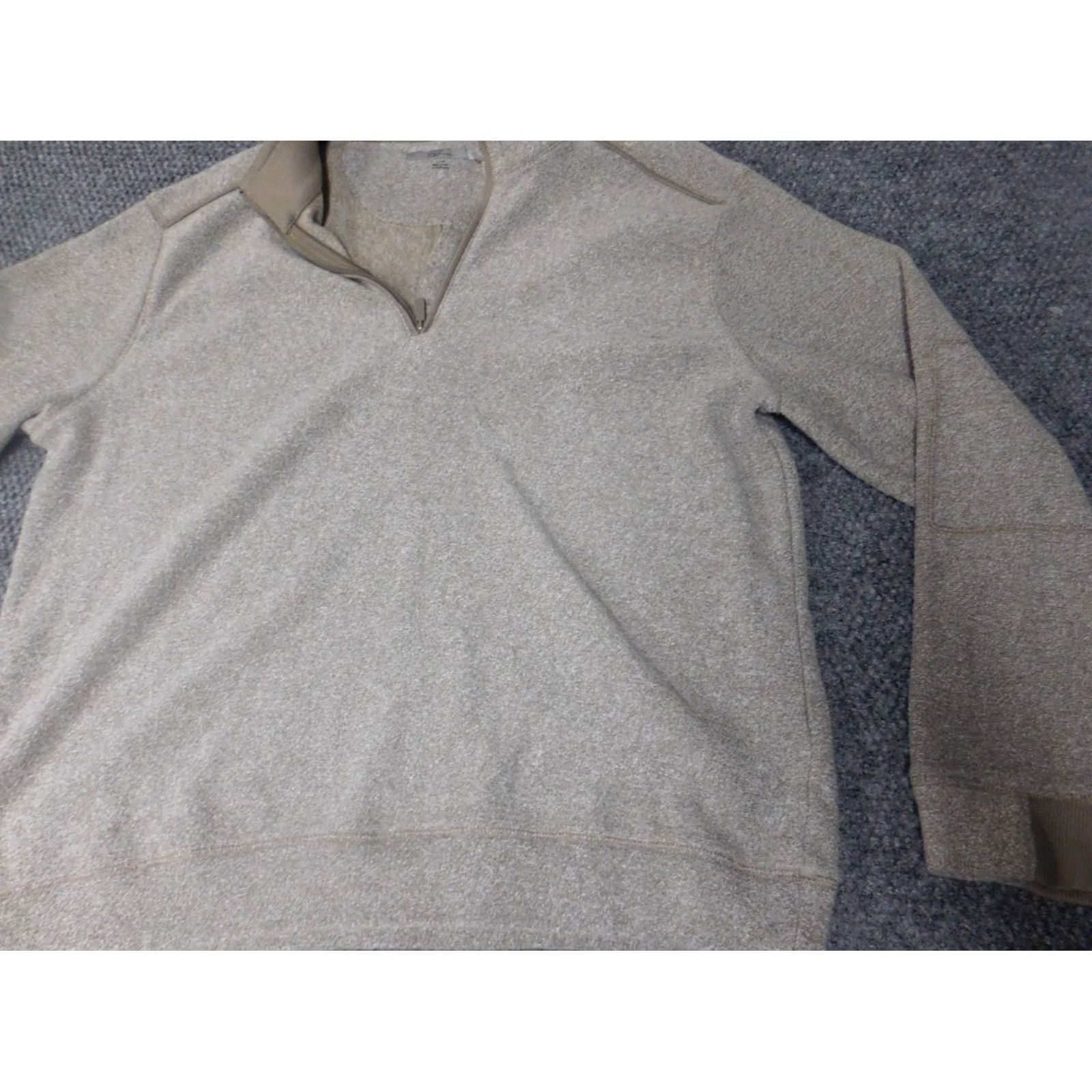 Vintage Greg Norman Mens Sweater L Gray 1/4 Zip Golf Knit Pullover Winter Casual Solid Size US L / EU 52-54 / 3 - 2 Thumbnail
