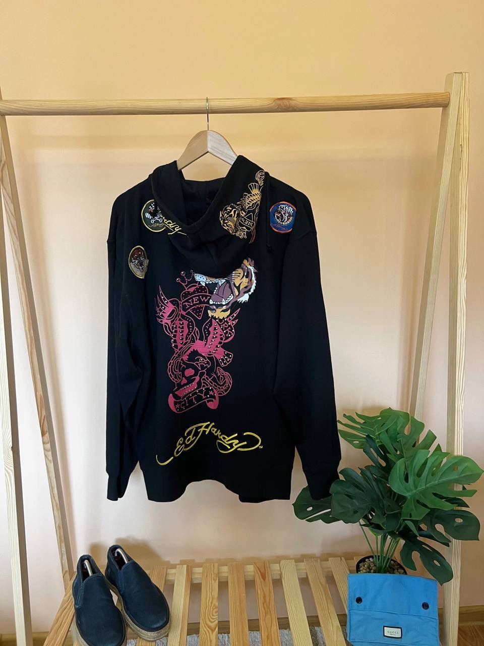 Christian Audigier × Ed Hardy NWT Vintage Ed Hardy Los Angeles Zip Hoodie Logo Rare XXL Size US XXL / EU 58 / 5 - 1 Thumbnail