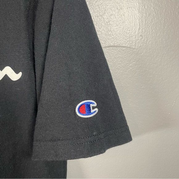 Champion Champion Black Script Logo Tee Shirt Size US S / EU 44-46 / 1 - 3 Thumbnail