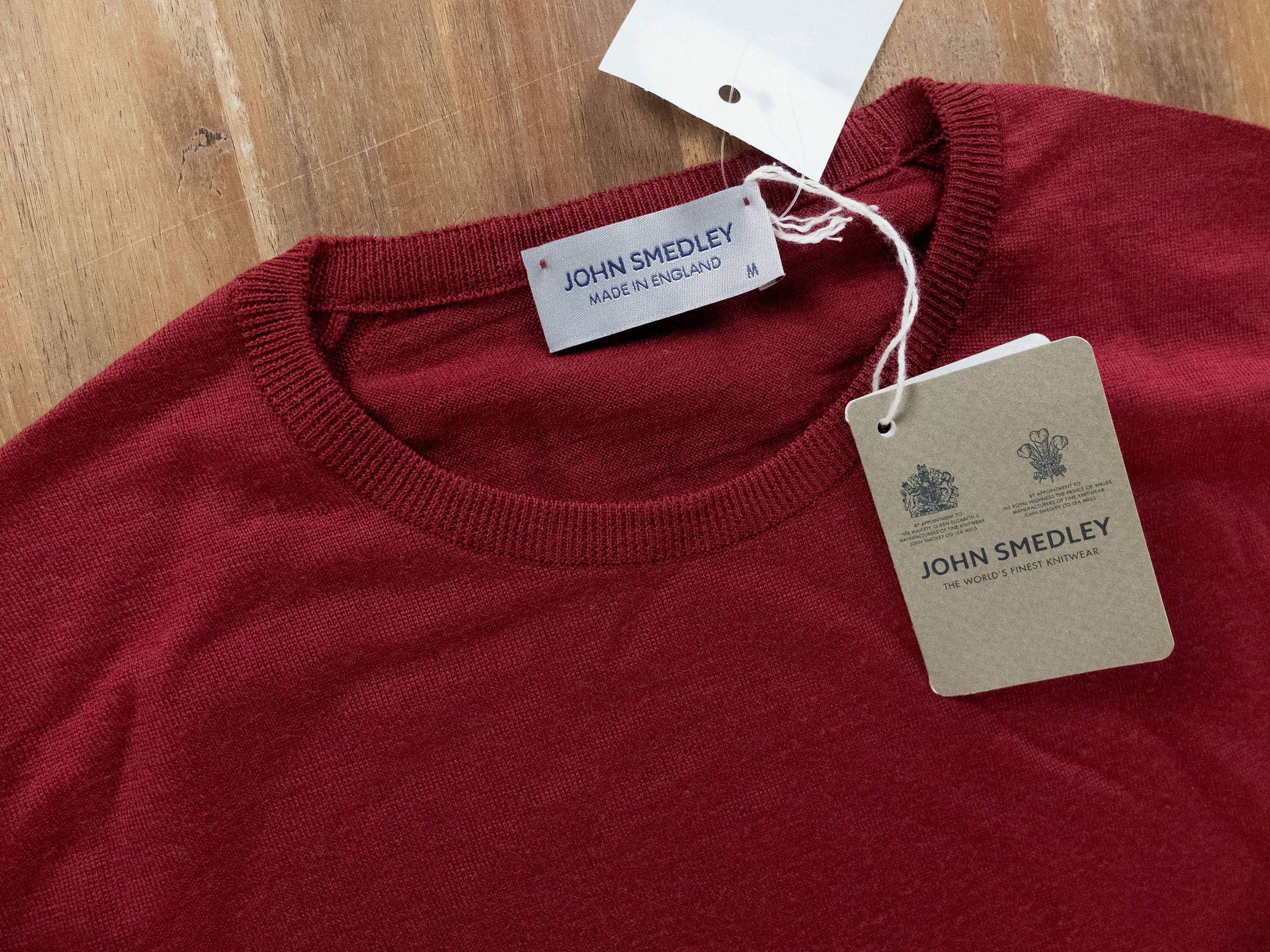 John Smedley JOHN SMEDLEY solid wolf red wool crewneck sweater Medium Size US M / EU 48-50 / 2 - 5 Thumbnail