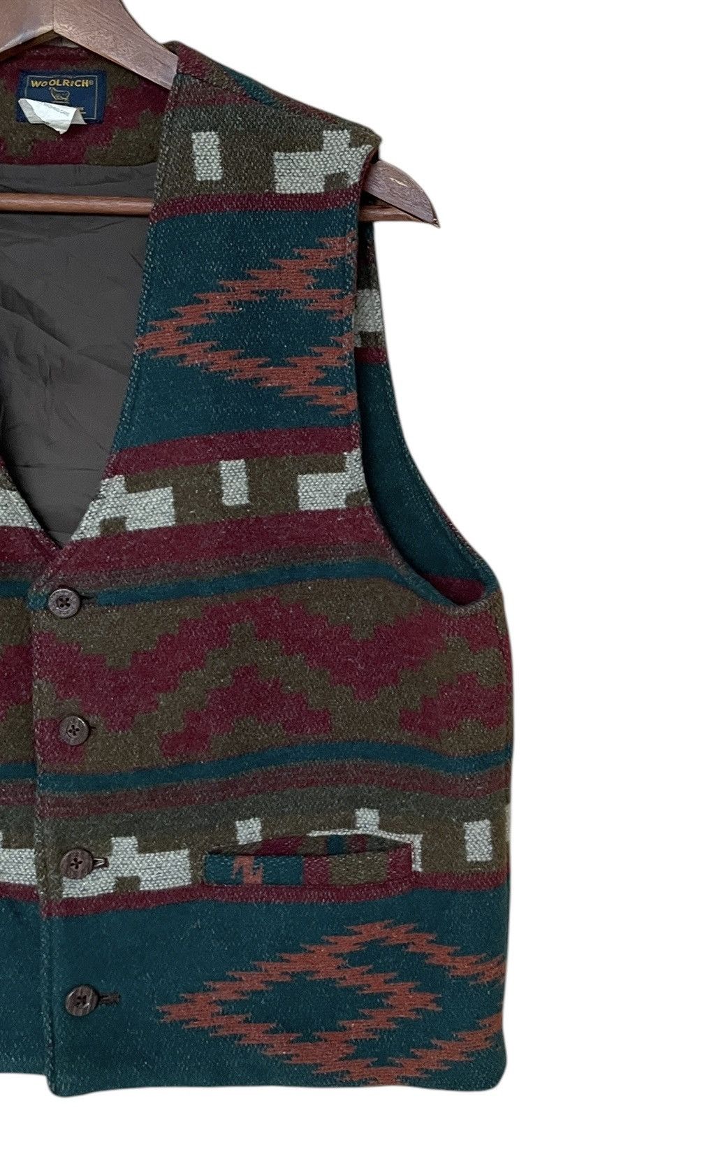 Vintage × Woolrich Woolen Mills Vintage Brand Woolrich Navajo Wool Vests 1990s Size US XL / EU 56 / 4 - 4 Thumbnail