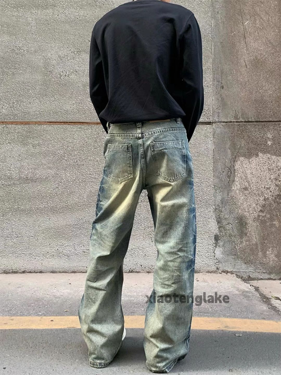 Jean × Vintage Washed faded rusty stain paint grunge punk flared jeans Size US 32 / EU 48 - 4 Thumbnail