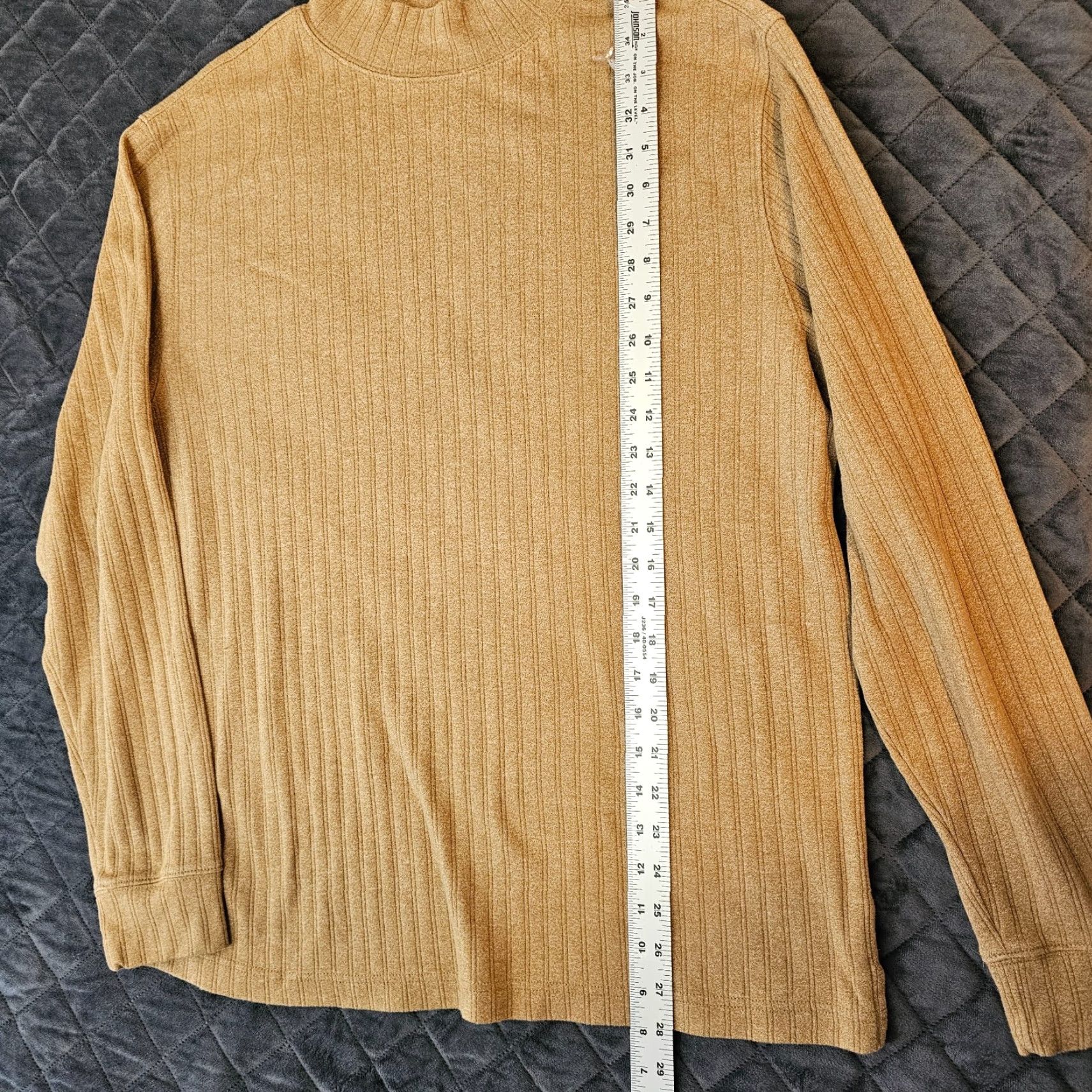 Vintage Covington Sweater Men's L Brown High Neck Long Sleeve Pullover Ribbed Knit Cotton Solid Vintage No Size US L / EU 52-54 / 3 - 3 Thumbnail