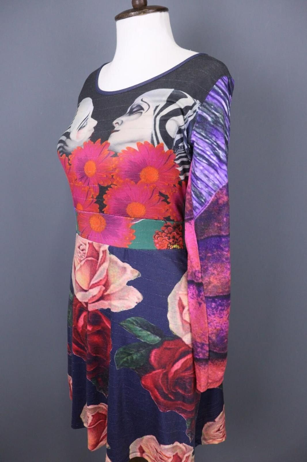 Desigual Desigual Multicolor Floral Bodycon A-Line Mini Dress Size L Size L / US 10 / IT 46 - 9 Thumbnail