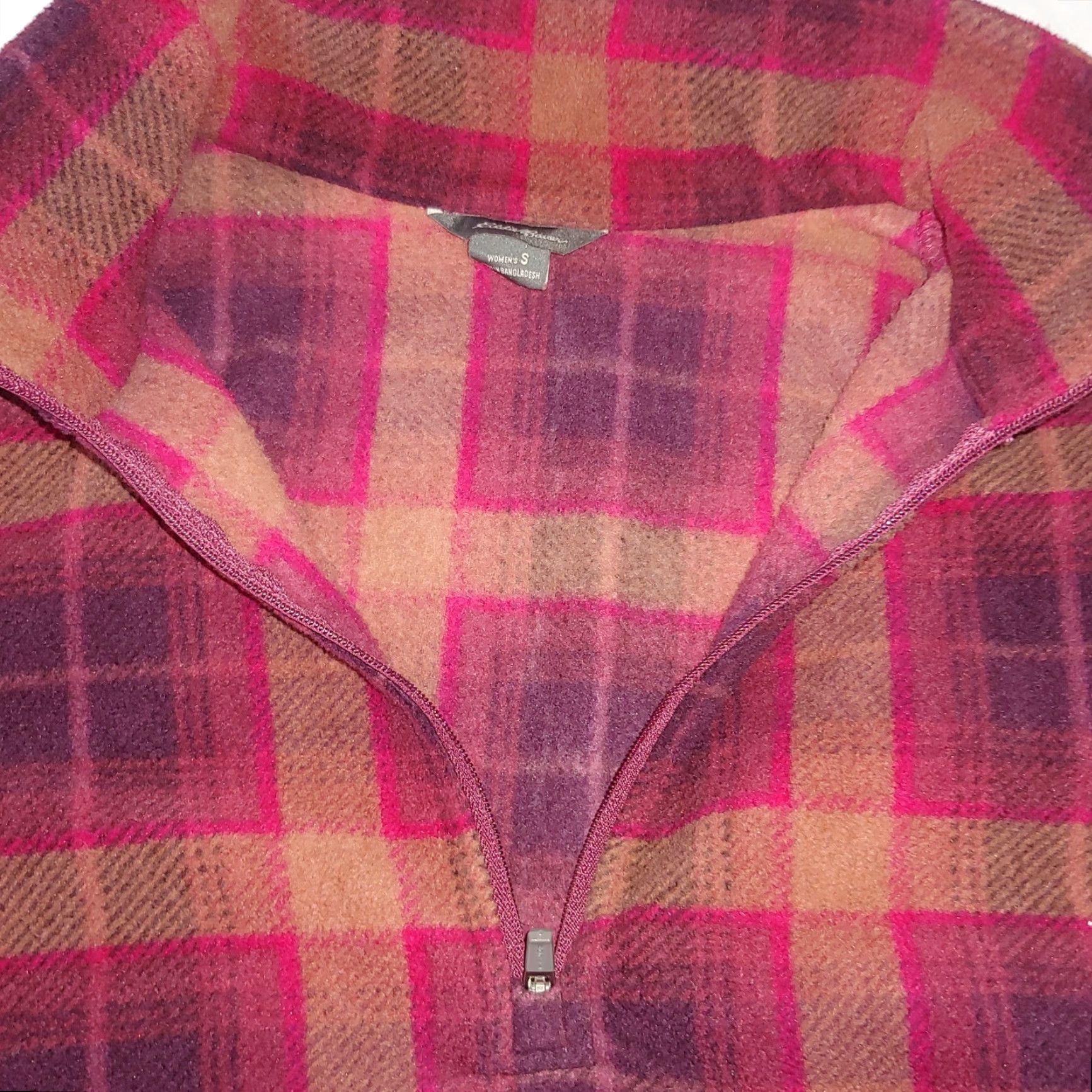 Eddie Bauer Eddie Bauer Jacket Women S Fleece Pullover Brown Plaid 1/4 Zip Casual Outdoor Camp Cabincore Size S / US 4 / IT 40 - 5 Thumbnail