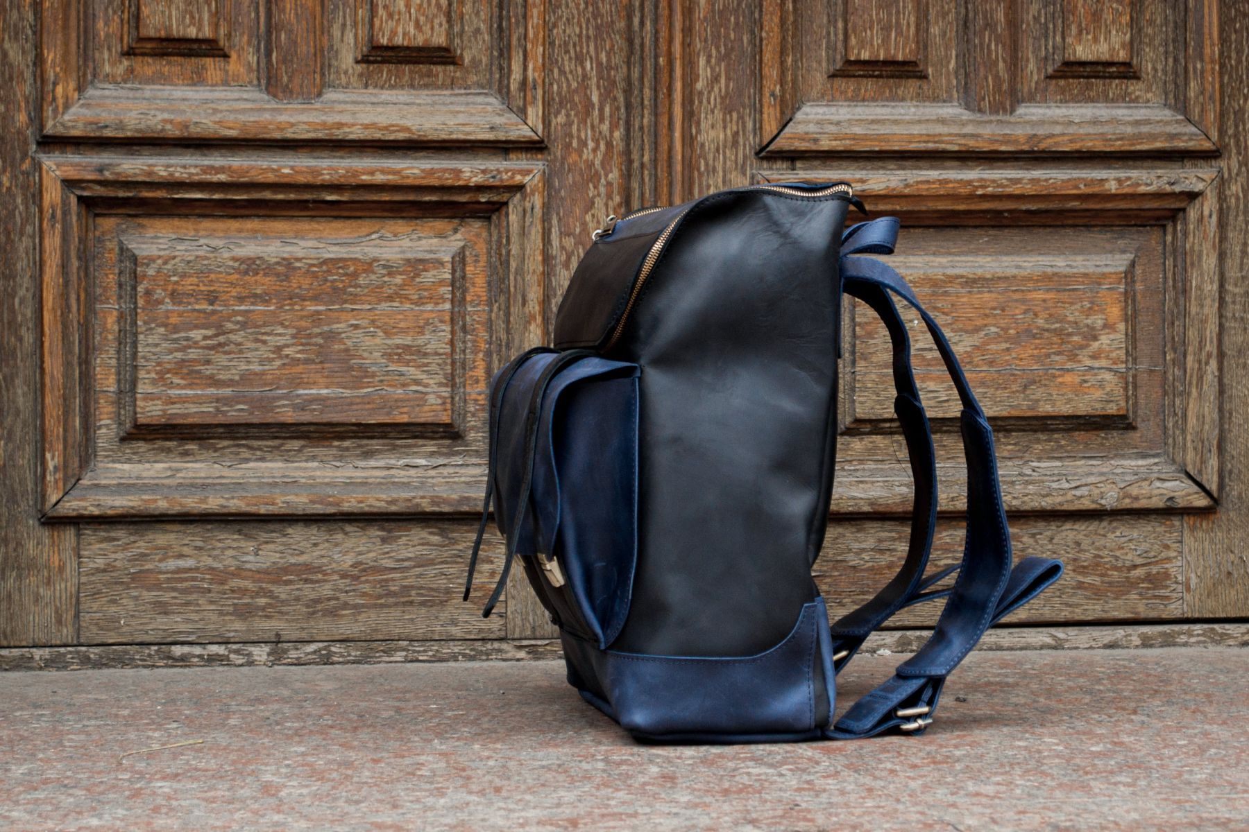 Handmade Genuine Leather Backpack. Laptop backpack. Gift for a man Size ONE SIZE - 3 Thumbnail