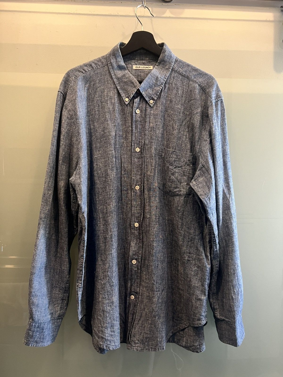 Our Legacy Our Legacy BD Shirt Indigo Chambray Size US XXL / EU 58 / 5 - 1 Thumbnail
