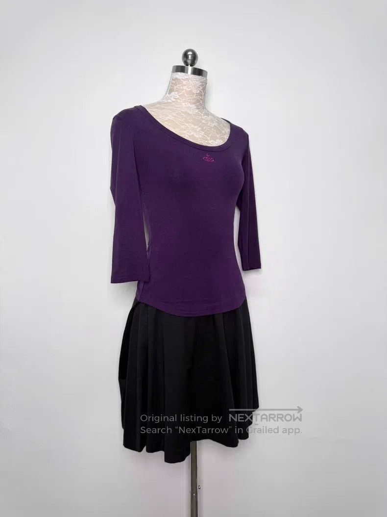 Vivienne Westwood Vivienne Westwood Purple Seven-Quarter Sleeve Top Size L / US 10 / IT 46 - 2 Thumbnail