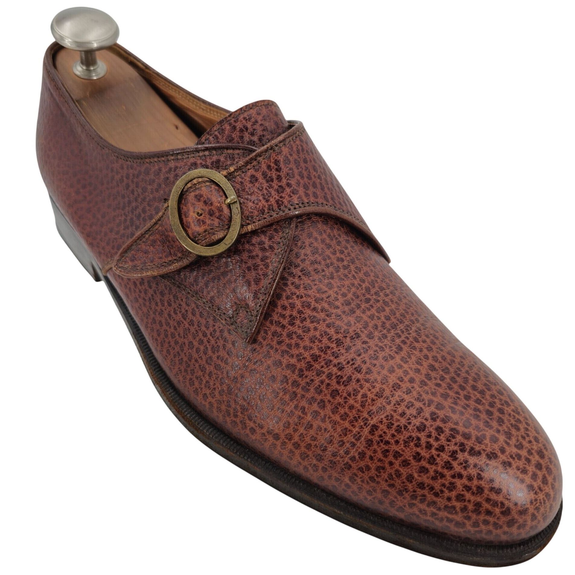 Principe Principe Di Bologna Italy Vintage Mens 12 Brown Pebble Grain Size US 12 / EU 45 - 1 Thumbnail