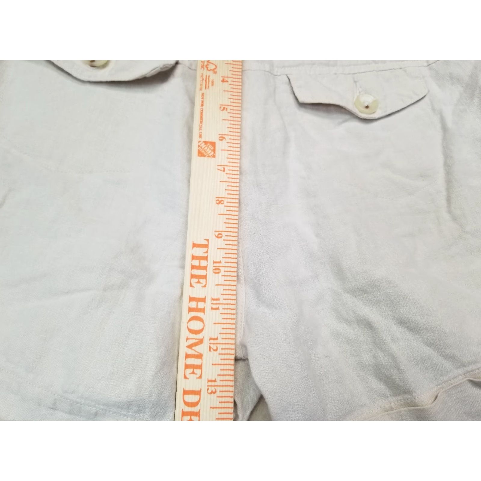 Banana Republic Banana Republic Women Shorts Size 12 Beige Linen Heritage Chino Regular Flat Front 3 in Inseam Size 34" / US 12 / IT 48 - 4 Thumbnail