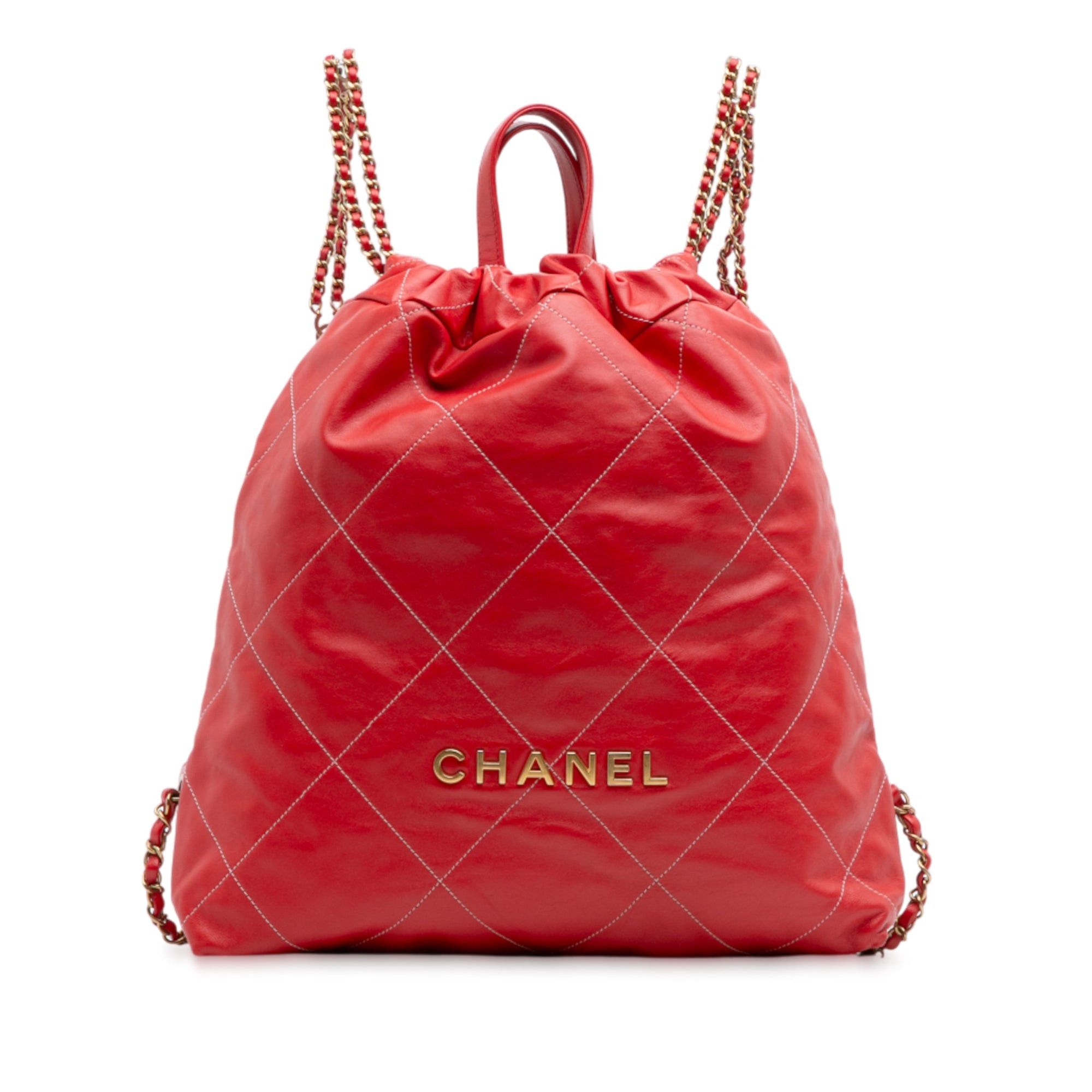 Chanel Large Shiny Quilted Calfskin 22 Backpack Size ONE SIZE - 1 Thumbnail