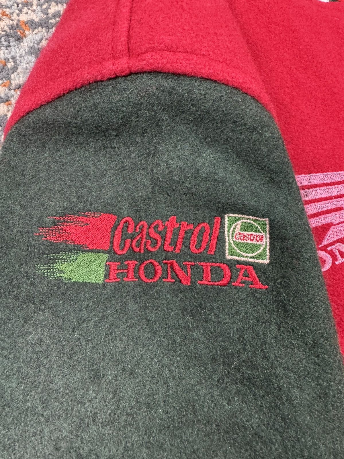 Honda Vintage 80s Honda Castrol heavy wool varsity racing jacket Size US L / EU 52-54 / 3 - 12 Thumbnail
