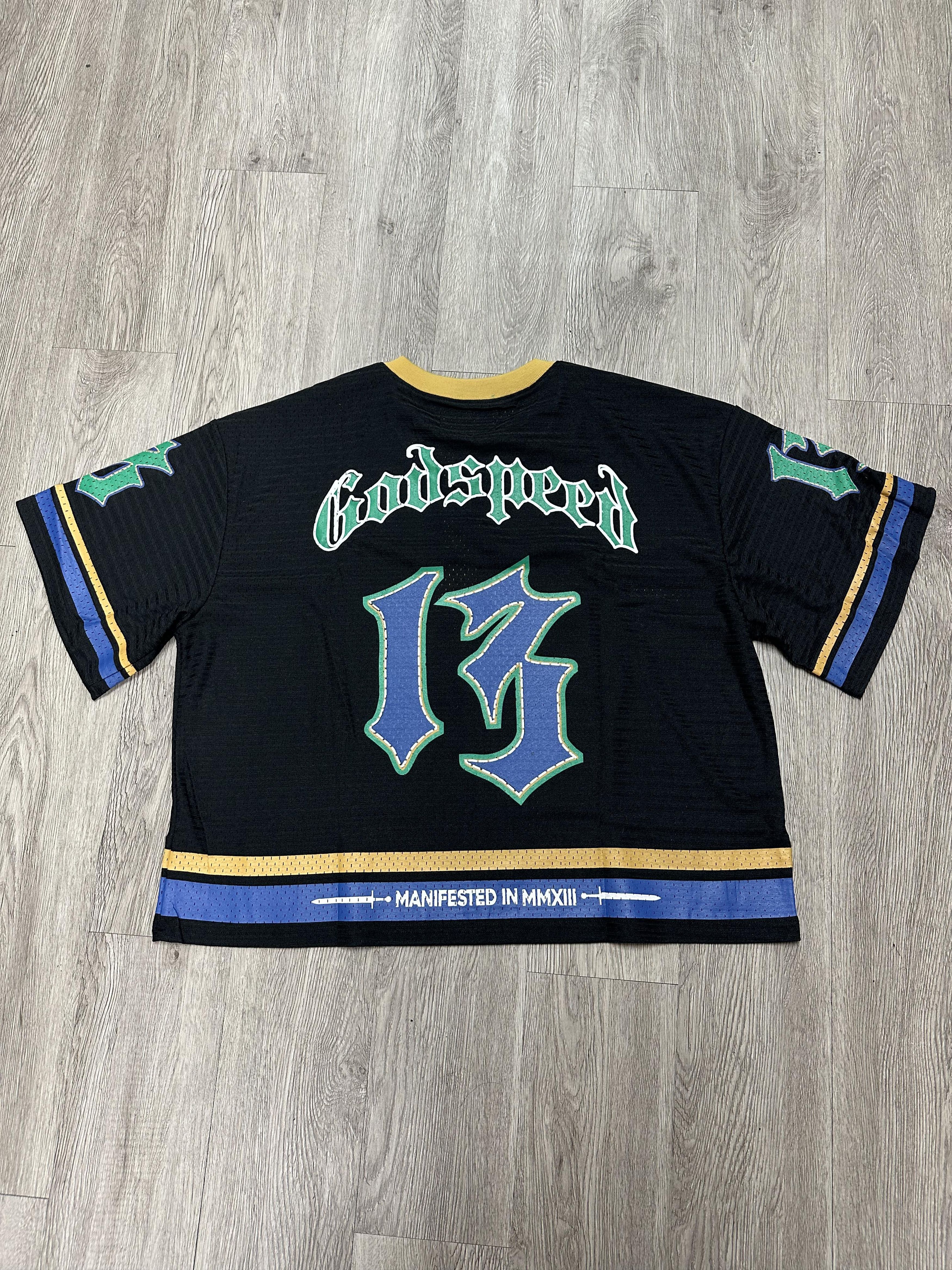 Godspeed Godspeed "First Down" Black Yellow & Blue Jersey Size US S / EU 44-46 / 1 - 2 Thumbnail