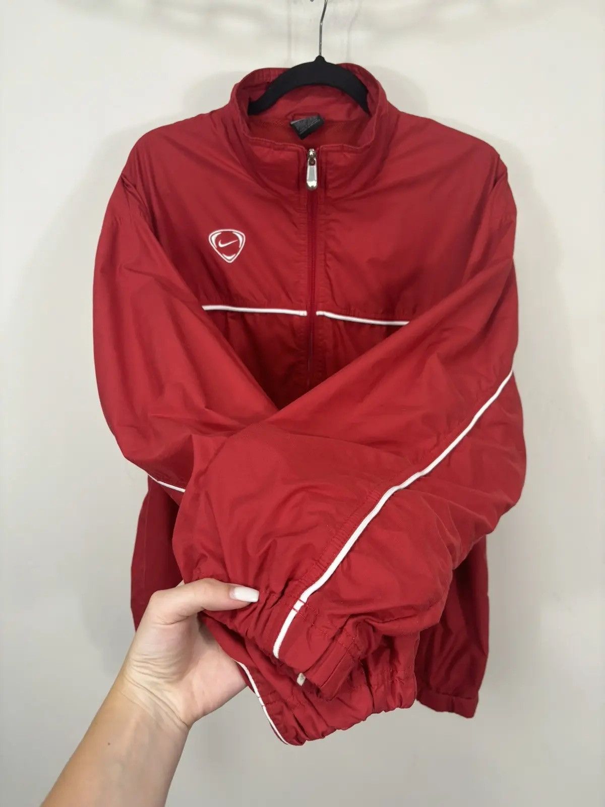 Nike × Vintage Vintage Nike Y2K Full Zip Retro Hype Nylon Track Top Jacket Size US L / EU 52-54 / 3 - 8 Thumbnail