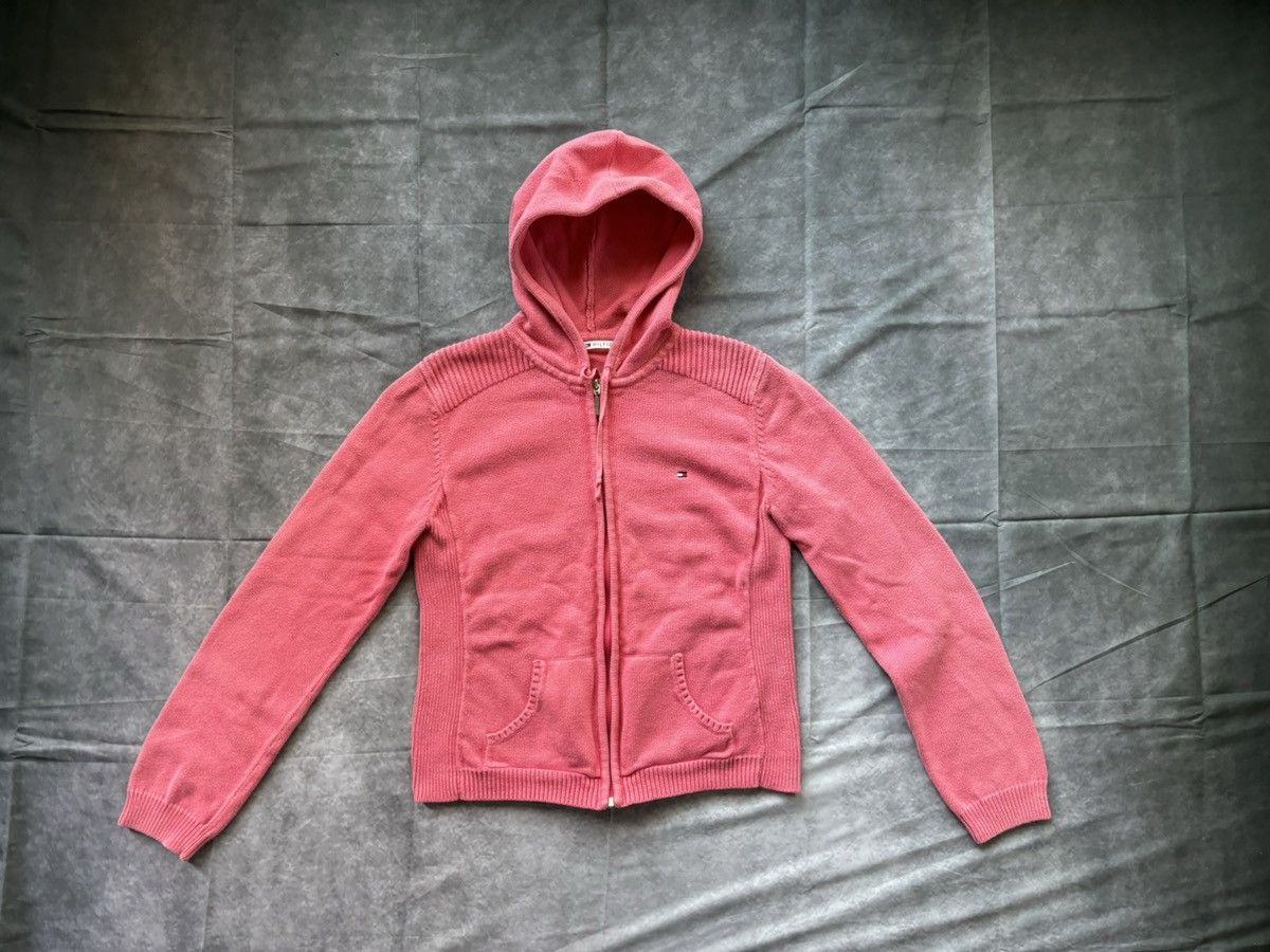 Tommy Hilfiger × Tommy Jeans × Vintage Vintage Tommy Hilfiger Hoodie 1990s 2000s Y2K Ribbed Zip Up Size US XS / EU 42 / 0 - 8 Thumbnail
