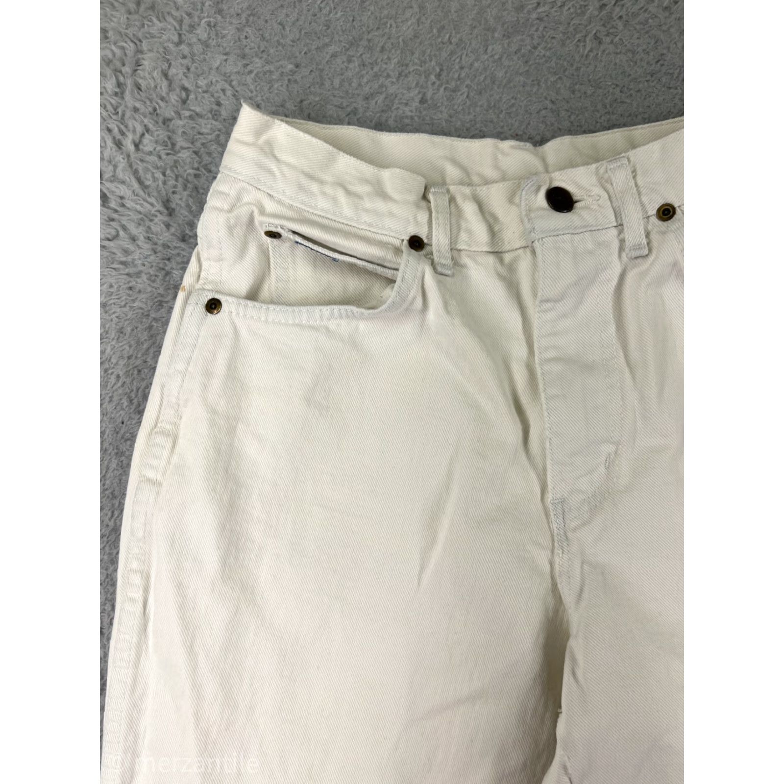 Vintage VINTAGE CHIC Women's Jeans Tapered High Rise White Denim 26 Cotton Blend 90s Womens Size 26" / US 2 / IT 38 - 7 Thumbnail