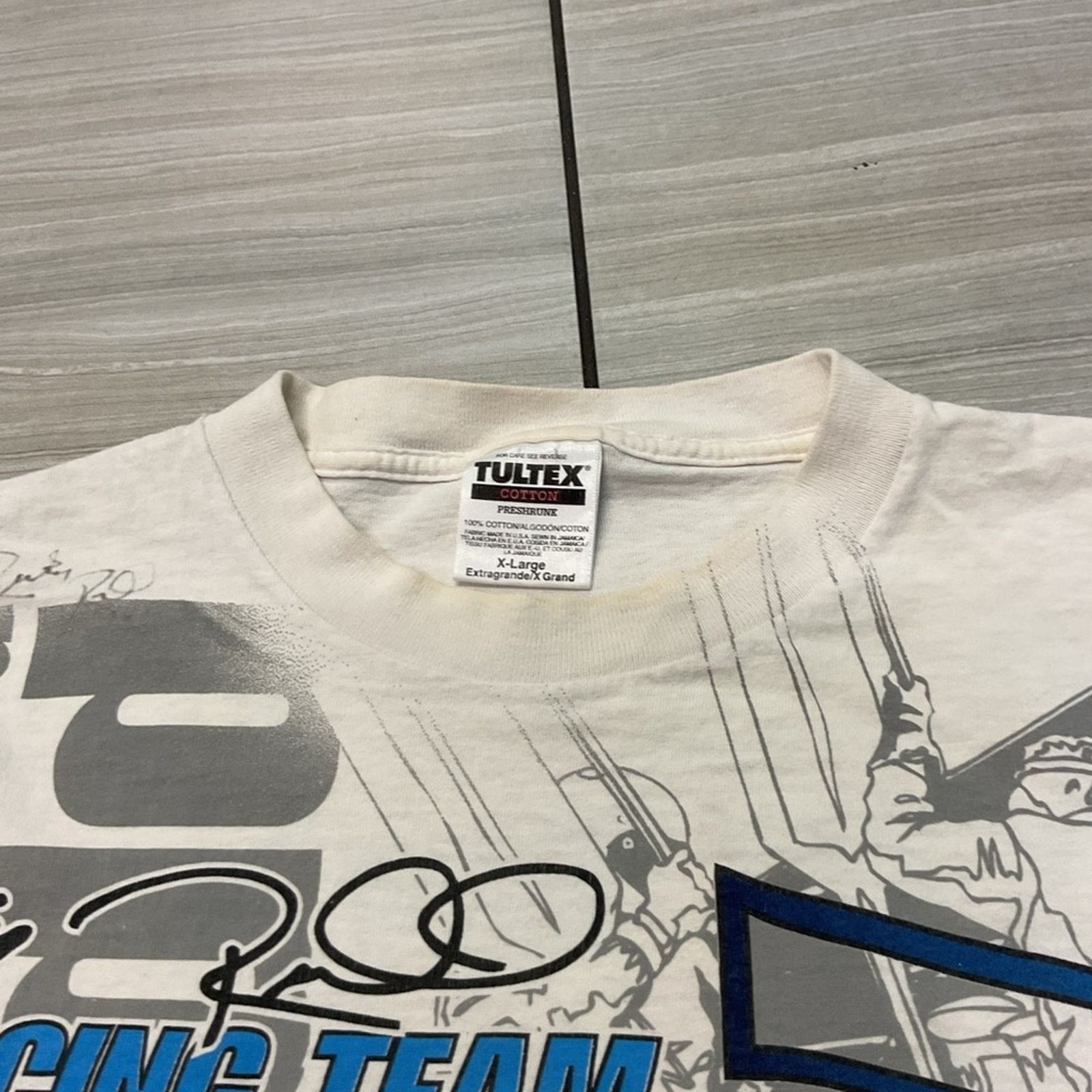 Tultex Vintage Tultex 90s NASCAR Full Print Graphic T-Shirt Size US XL / EU 56 / 4 - 4 Thumbnail