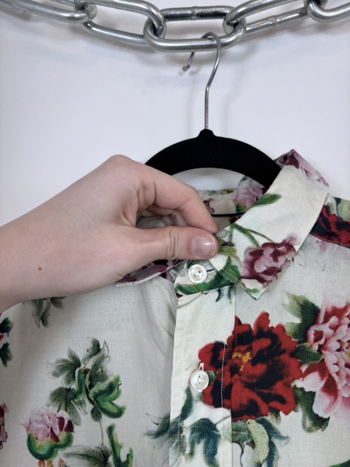 Eton Eton Men’s Slim Floral Sumo Wrestler Print Button Up Shirt Size US M / EU 48-50 / 2 - 8 Thumbnail