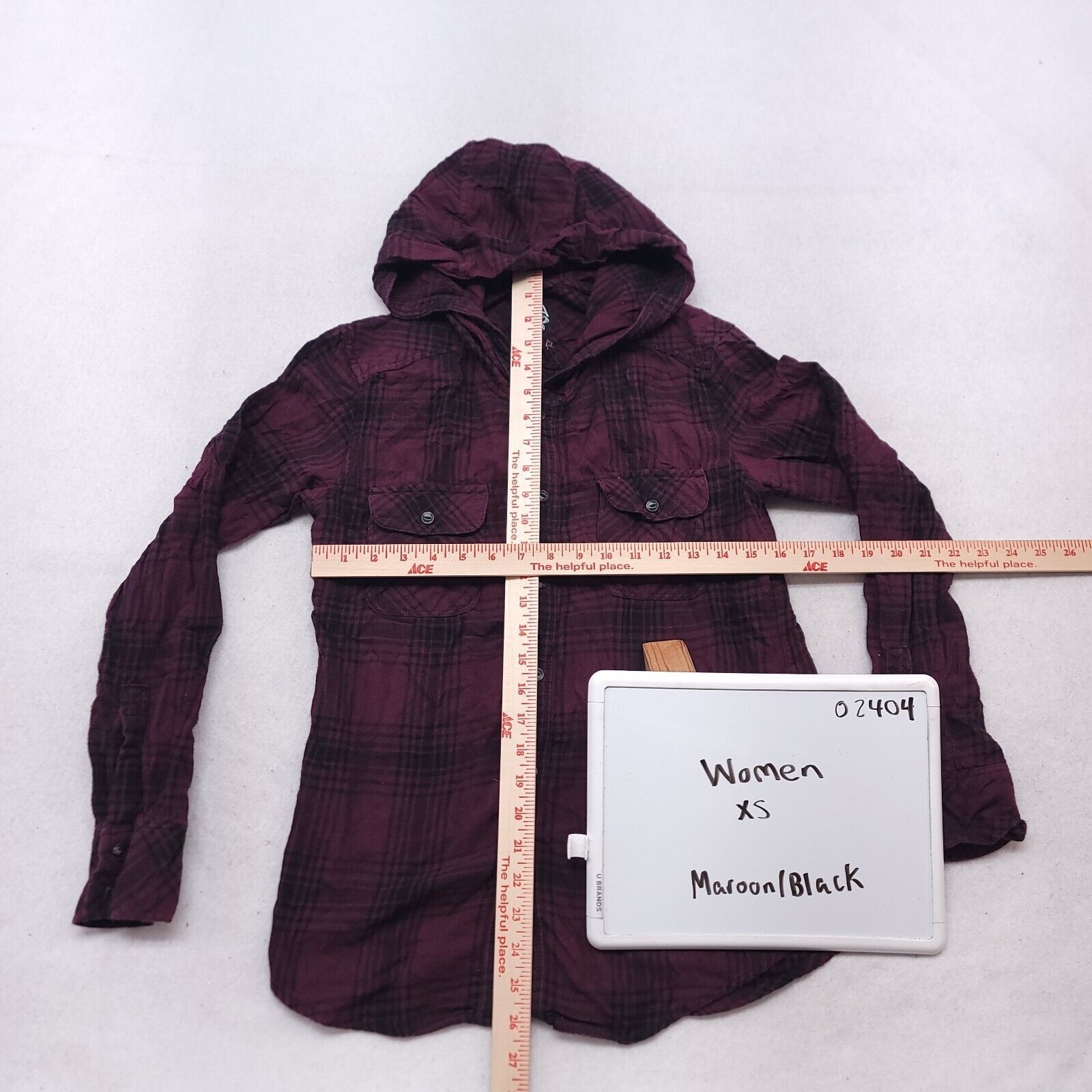 TNA TNA Button Up Hoodie Womens Size Extra Small XS Maroon Black Size XS / US 0-2 / IT 36-38 - 6 Thumbnail