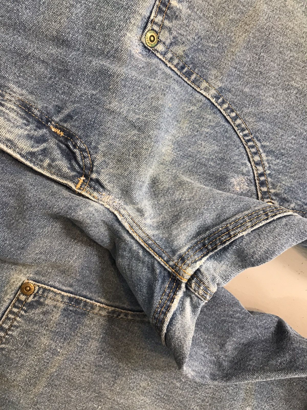 Carhartt × Vintage Vintage Carhartt B273 DST distressed double knee denim Size US 40 / EU 56 - 9 Thumbnail