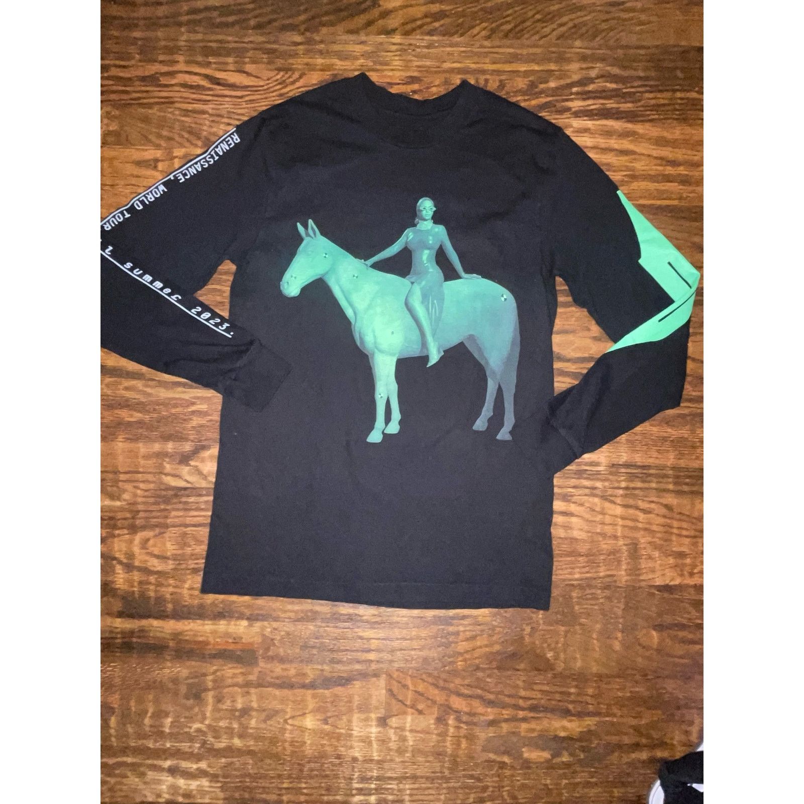 Beyonce BEYONCE RENAISSANCE WORLD TOUR CHROME L/S GREEN HORSE Size S / US 4 / IT 40 - 1 Thumbnail