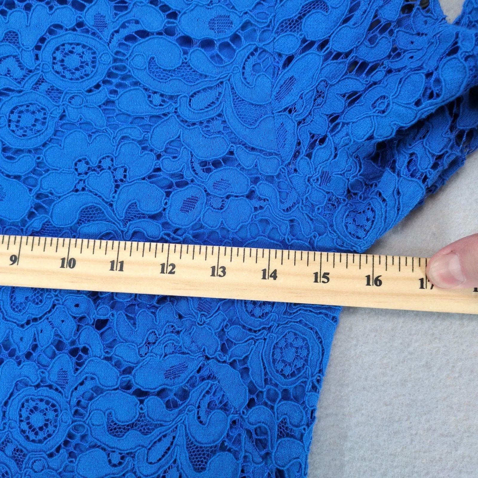 Ralph Lauren LRL Ralph Lauren Blue Crochet Lace Sheath Mini Dress Sz 2P Size XS / US 0-2 / IT 36-38 - 6 Thumbnail