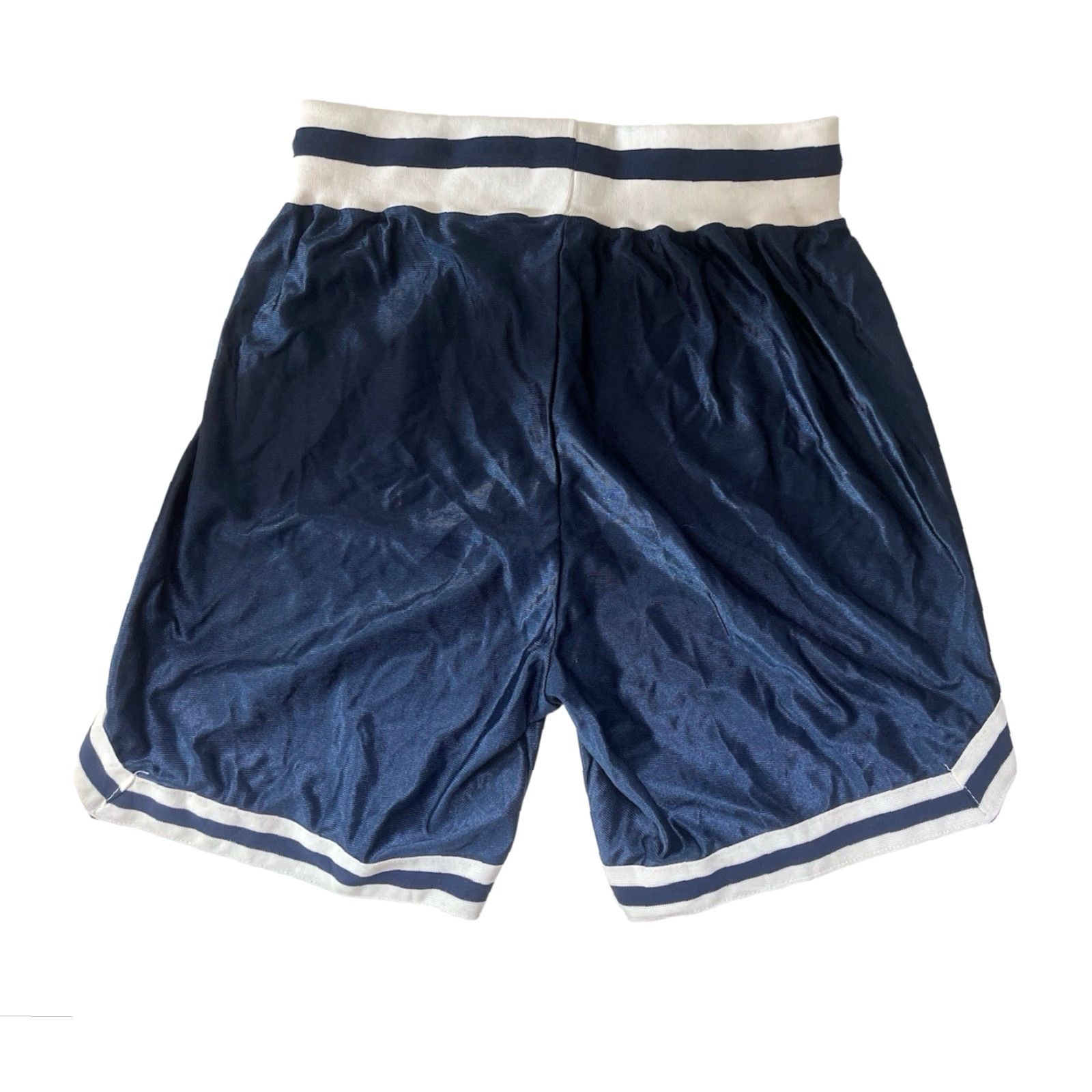 Vintage VINTAGE Don Alleson dazzle basketball shorts Mens L NWOT 90s navy blue 100% nylon athletic basketball Size US 33 - 6 Thumbnail